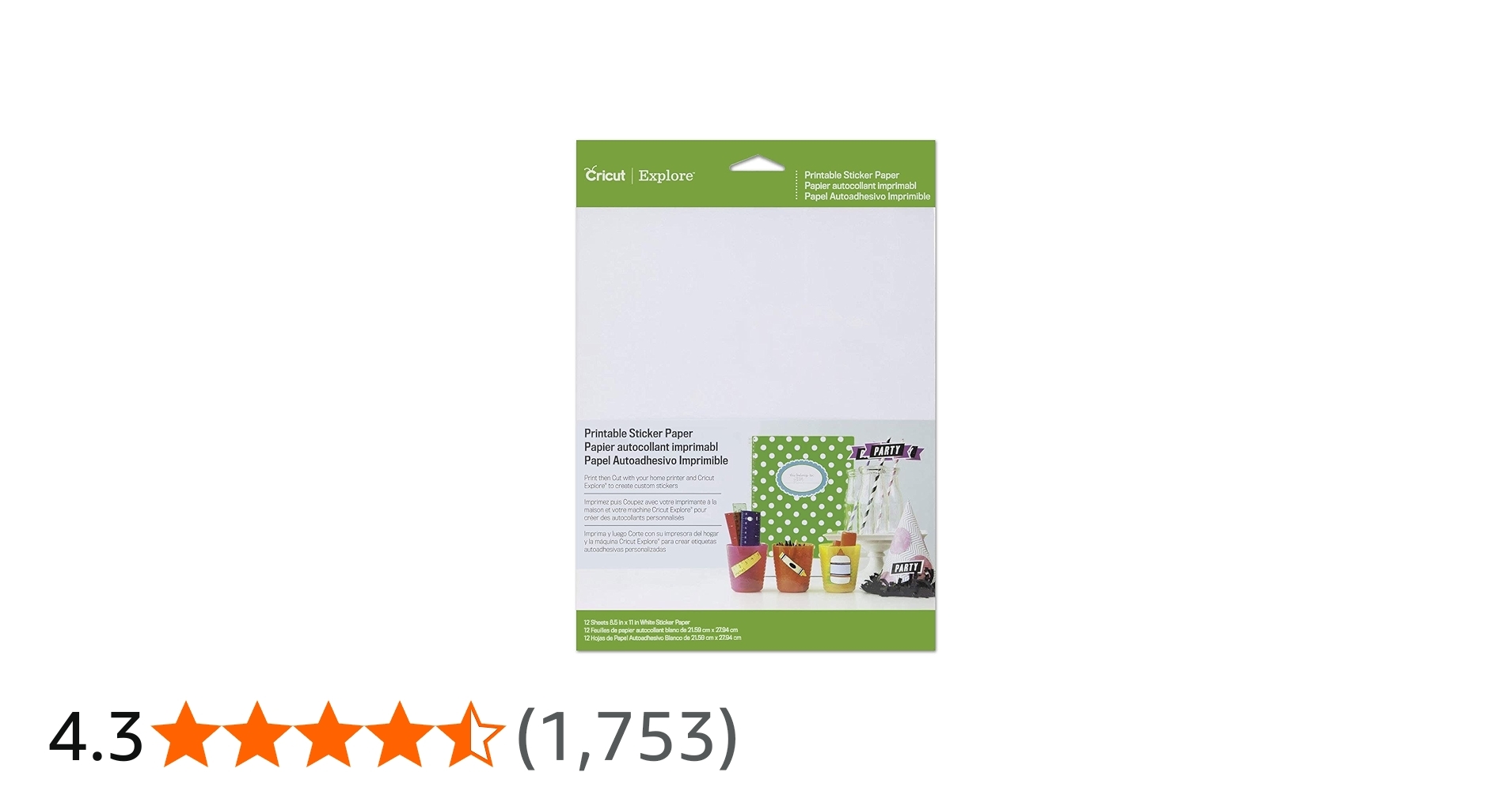 Cricut Printable Sticker Paper For Scrapbooking Amazon in Home 