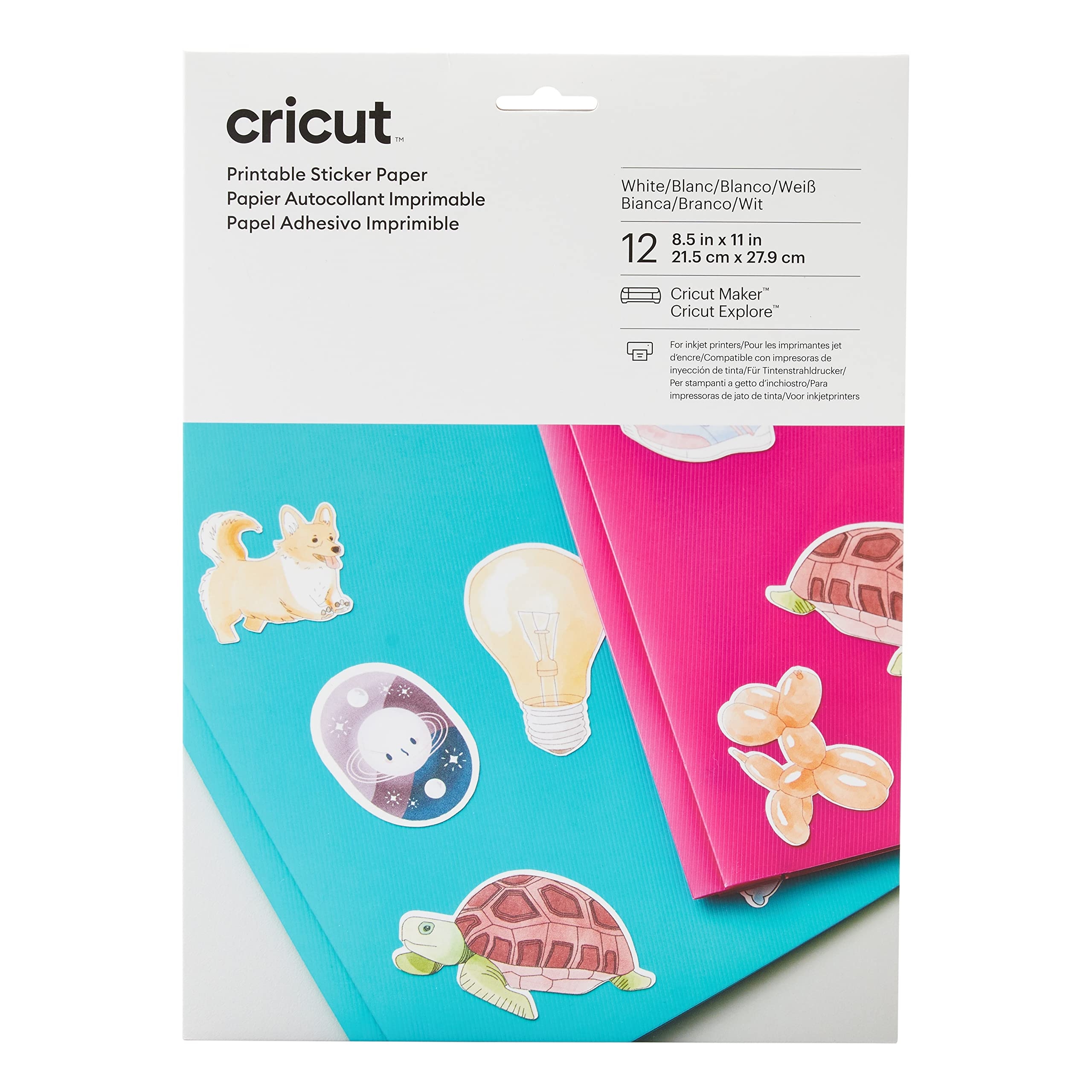 Cricut Printable Sticker Paper White 21 5 Cm X 27 9 Cm 8 5 X 