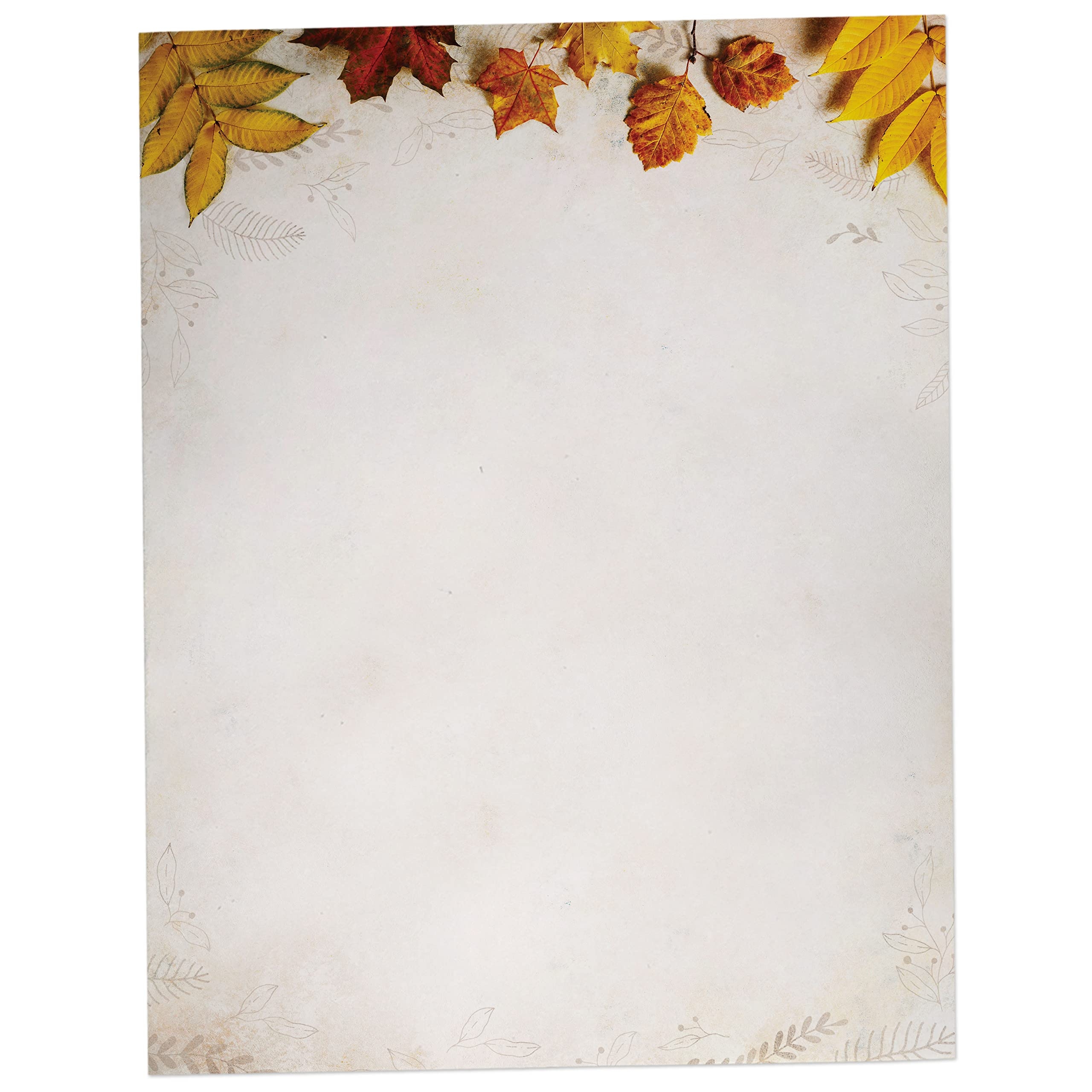Crispy Autumn Leaves Fall Writing Paper 60 Sheets Autumn Paper 