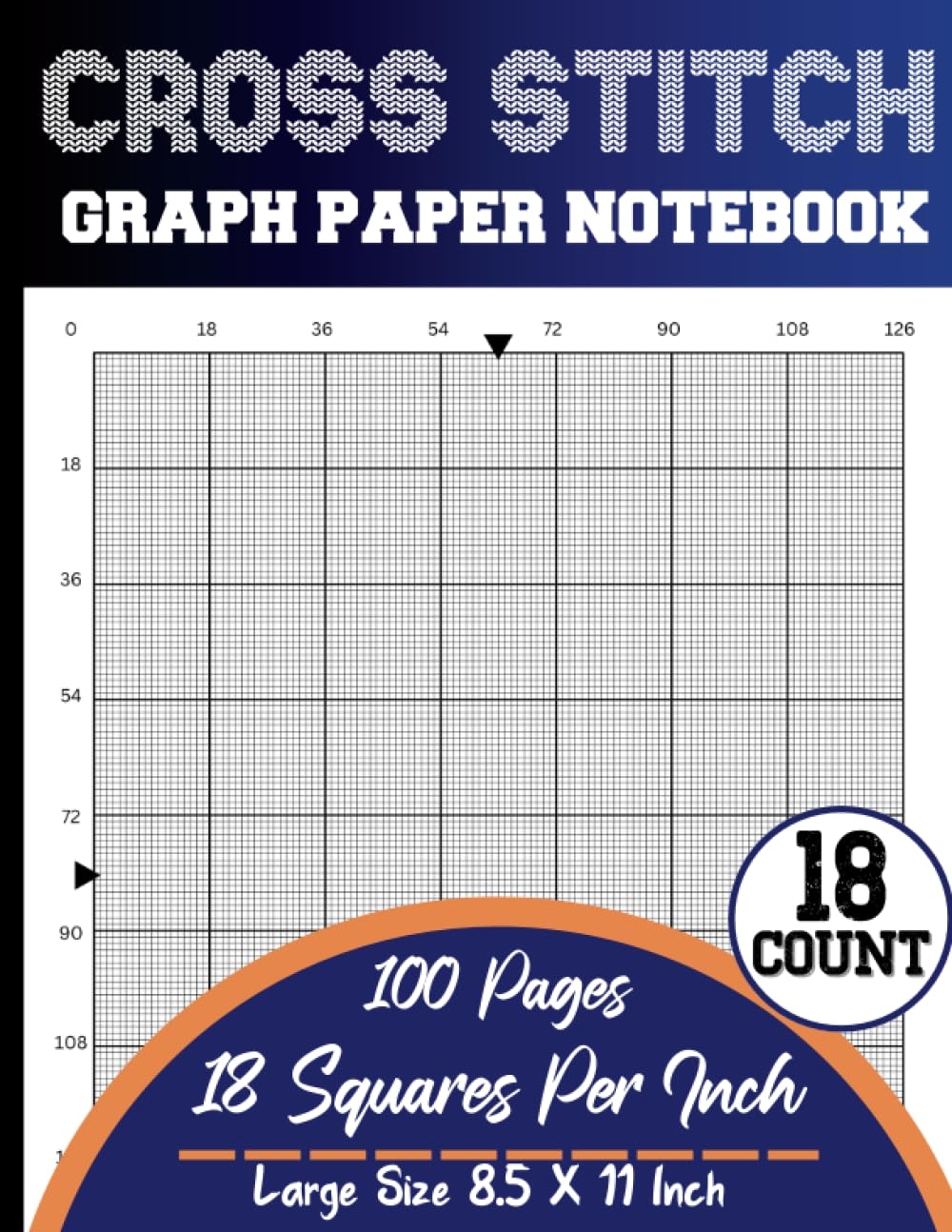 Cross Stitch Graph Paper Notebook 18 Count Cross Stitching In 18 