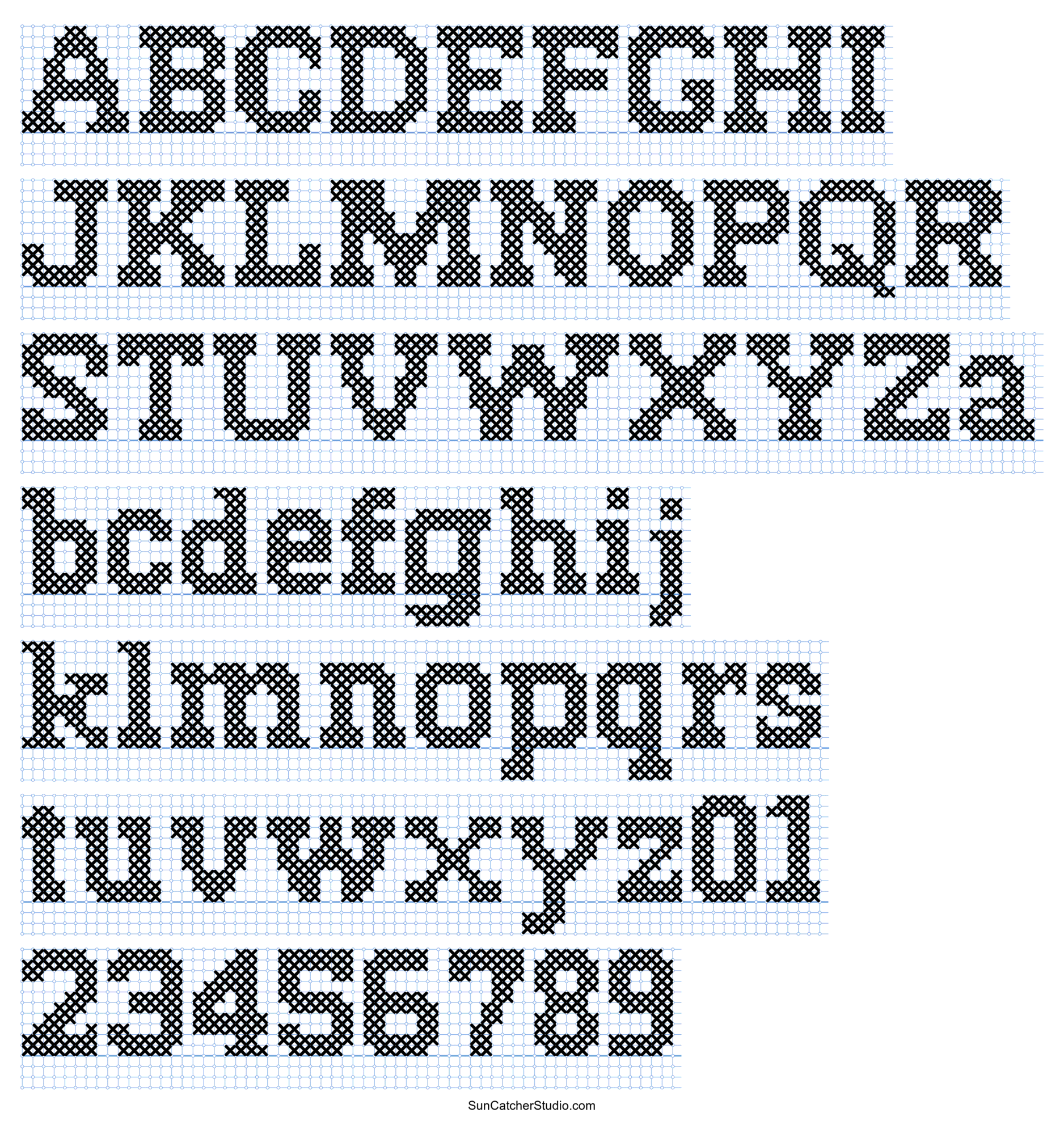 Cross Stitch Letters Generator And Alphabet Font Patterns Free 