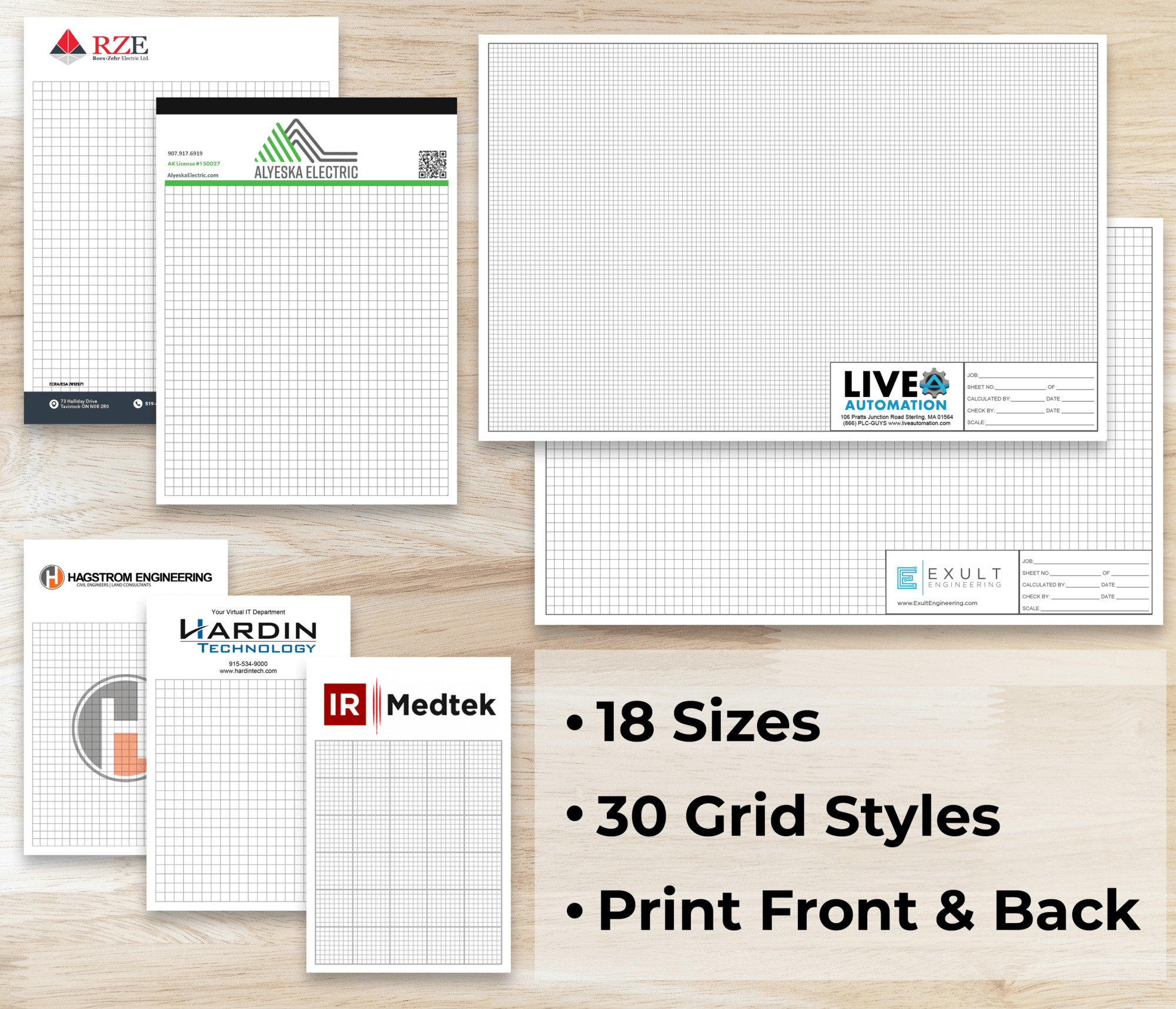 Graph Paper Pads With Logo