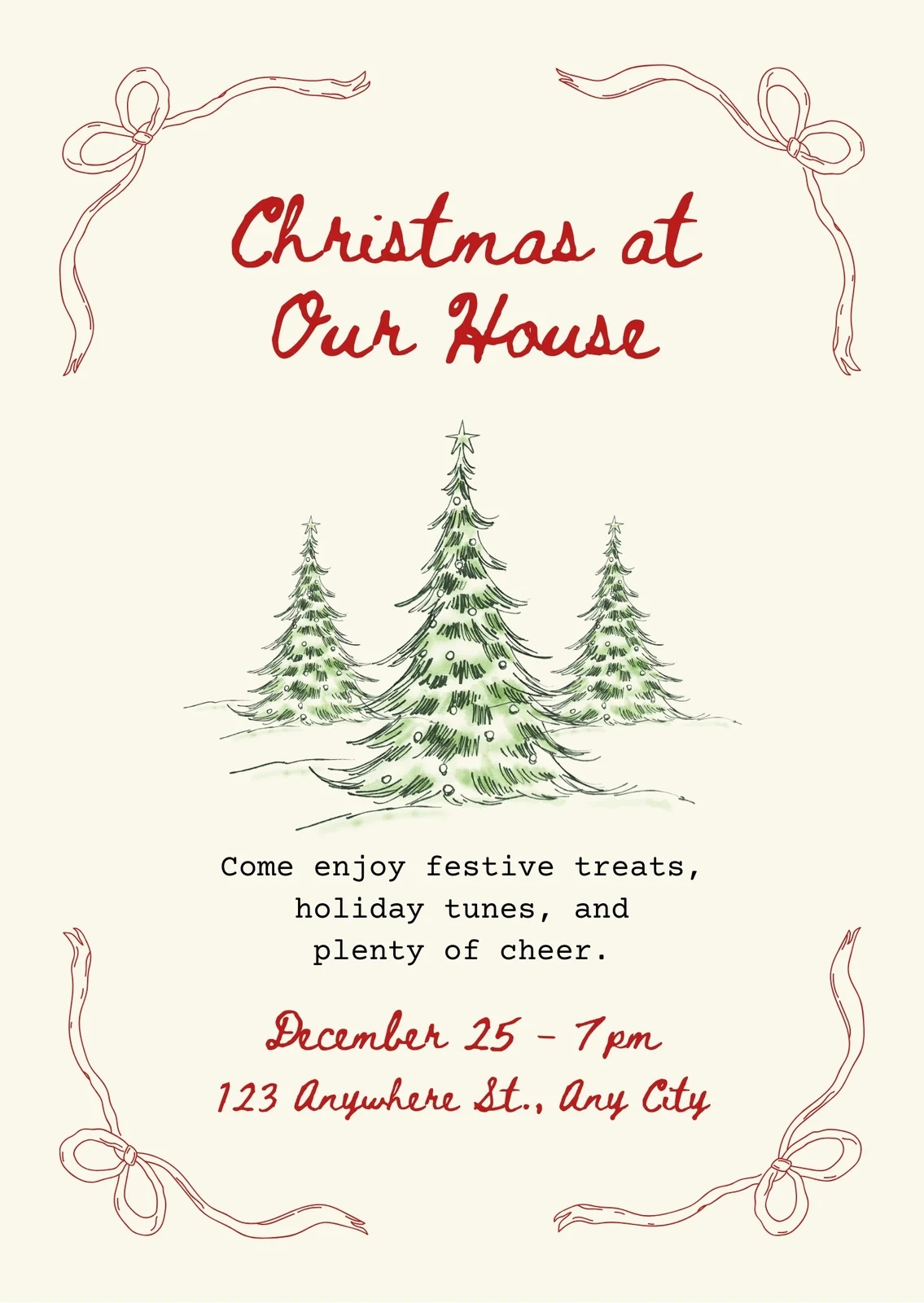 Christmas Invitation Paper Printable