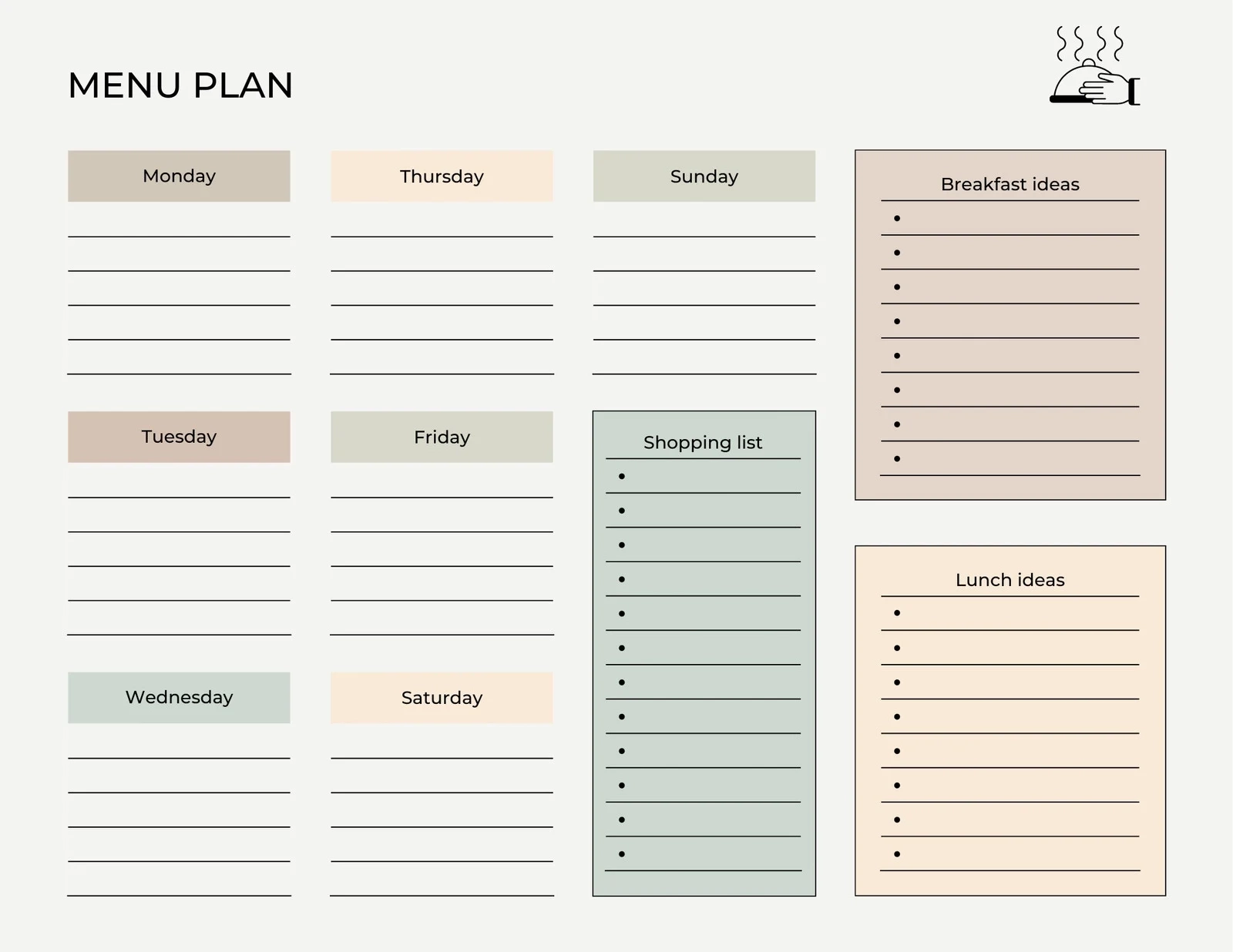Customize 224 Weekly Menu Templates Online Canva