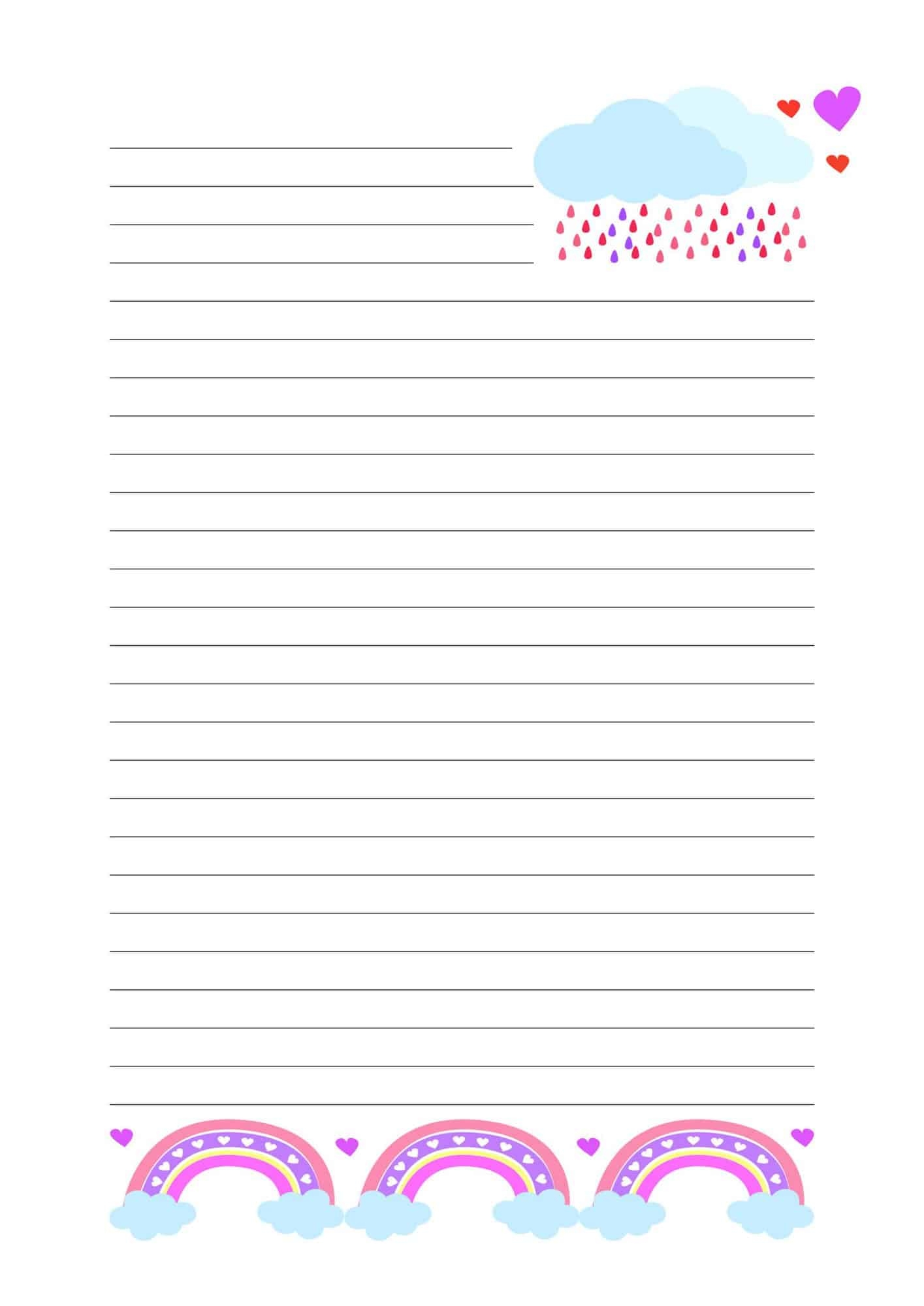 Cute Lined Paper Printable 13 Free Designs The Pink Craft Box