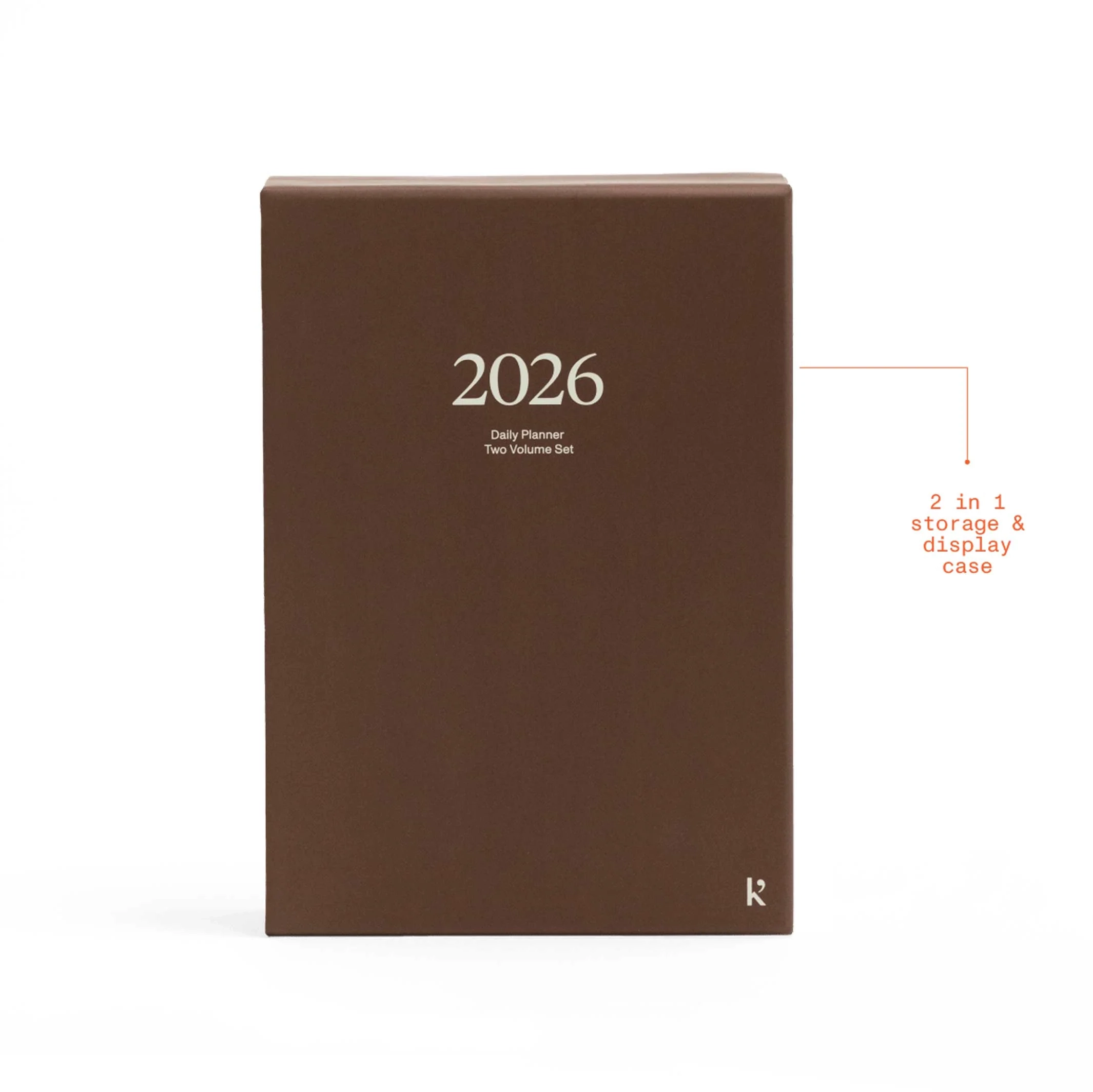 DAILY PLANNER 2026 LATTE Zweiteiliges Tagesplaner amp Kalender Set Hardcover A5 KarstGoods