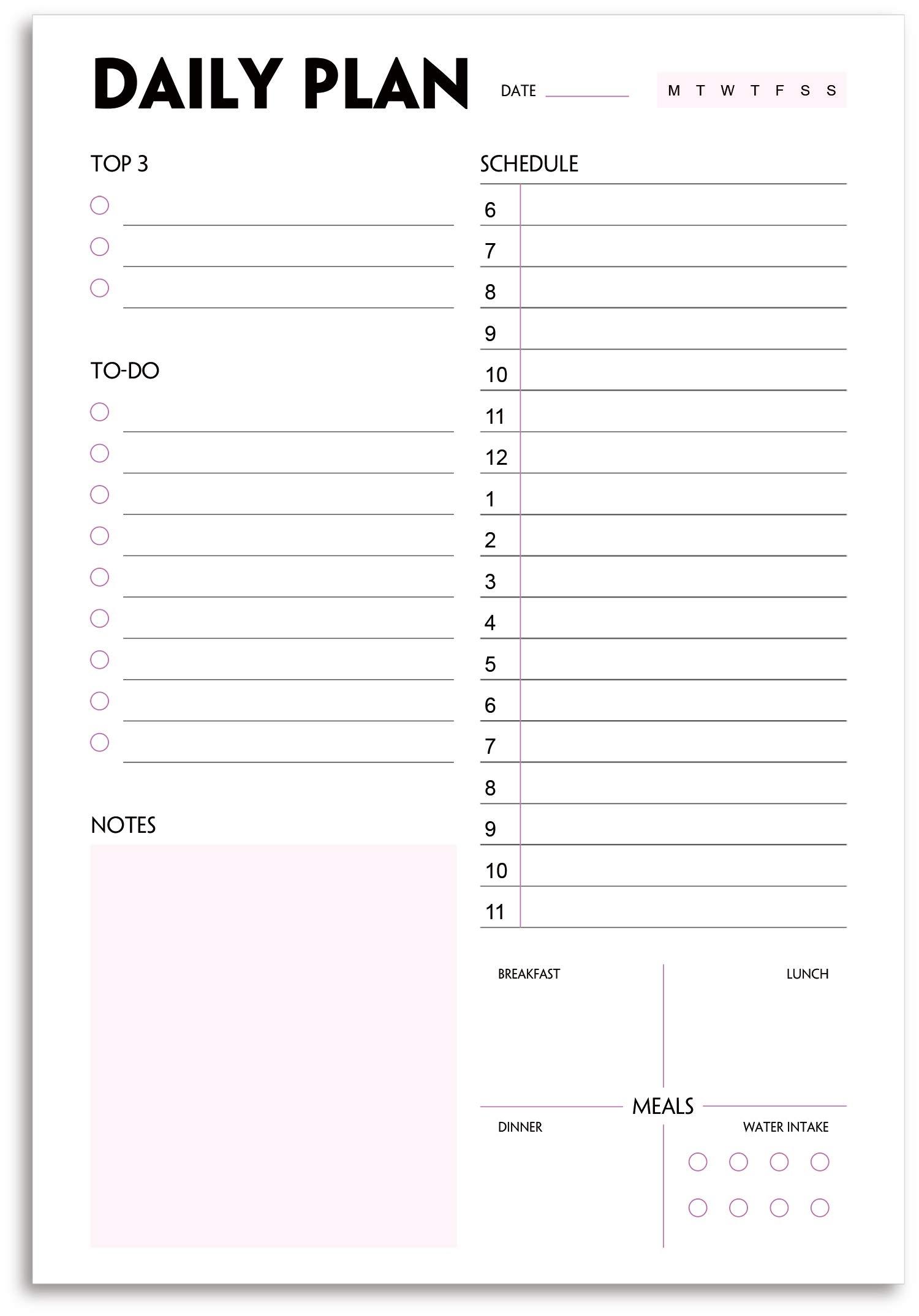 Calendar Daily Planner