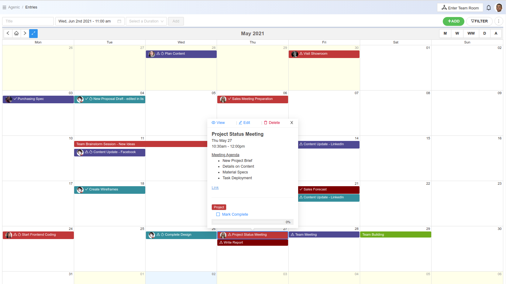 Online Calendar Schedule Planner
