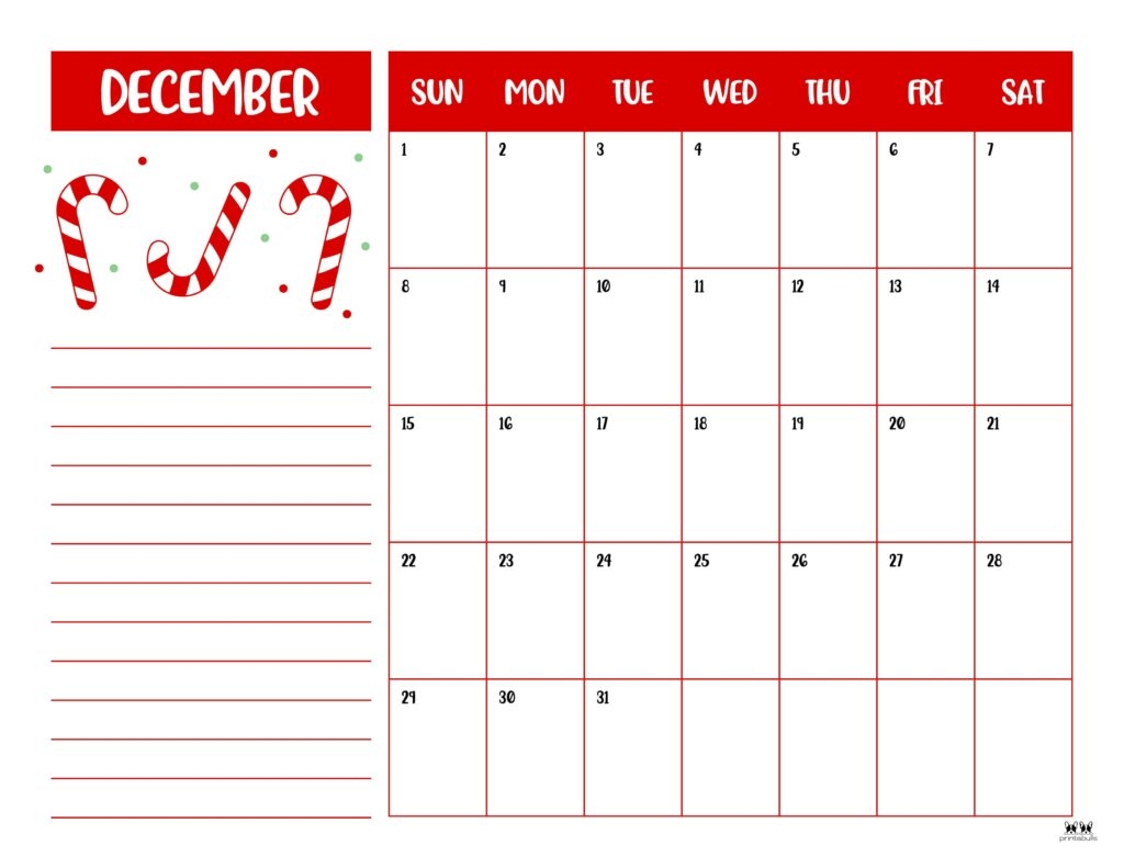 December 2024 Calendars 50 FREE Printables Printabulls