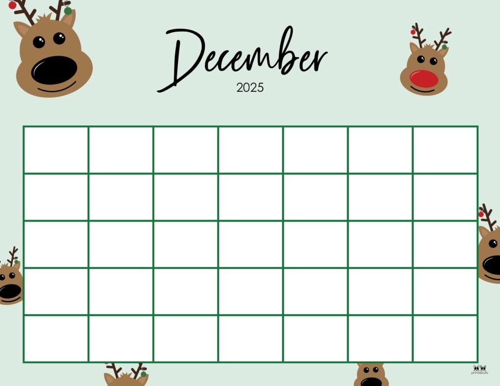 Free Printable December Weekly Calendar