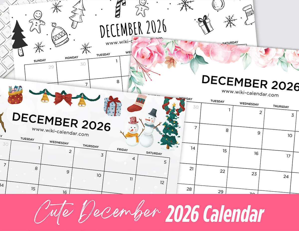 Printable December 2026 Calendar Win