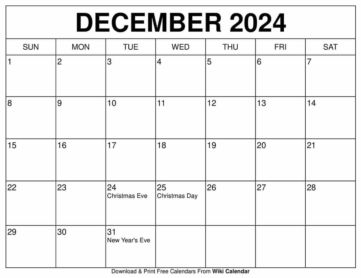 December 2026 Calendar Printable Templates amp More