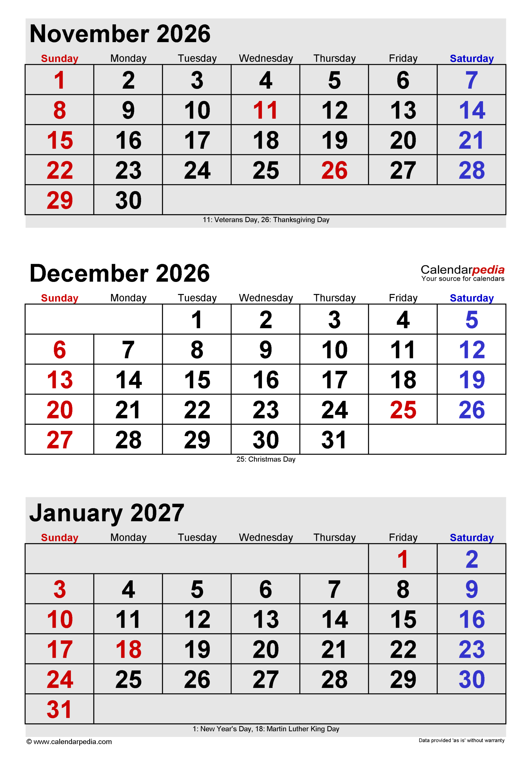 December 2026 Calendar Templates For PDF Excel And Word