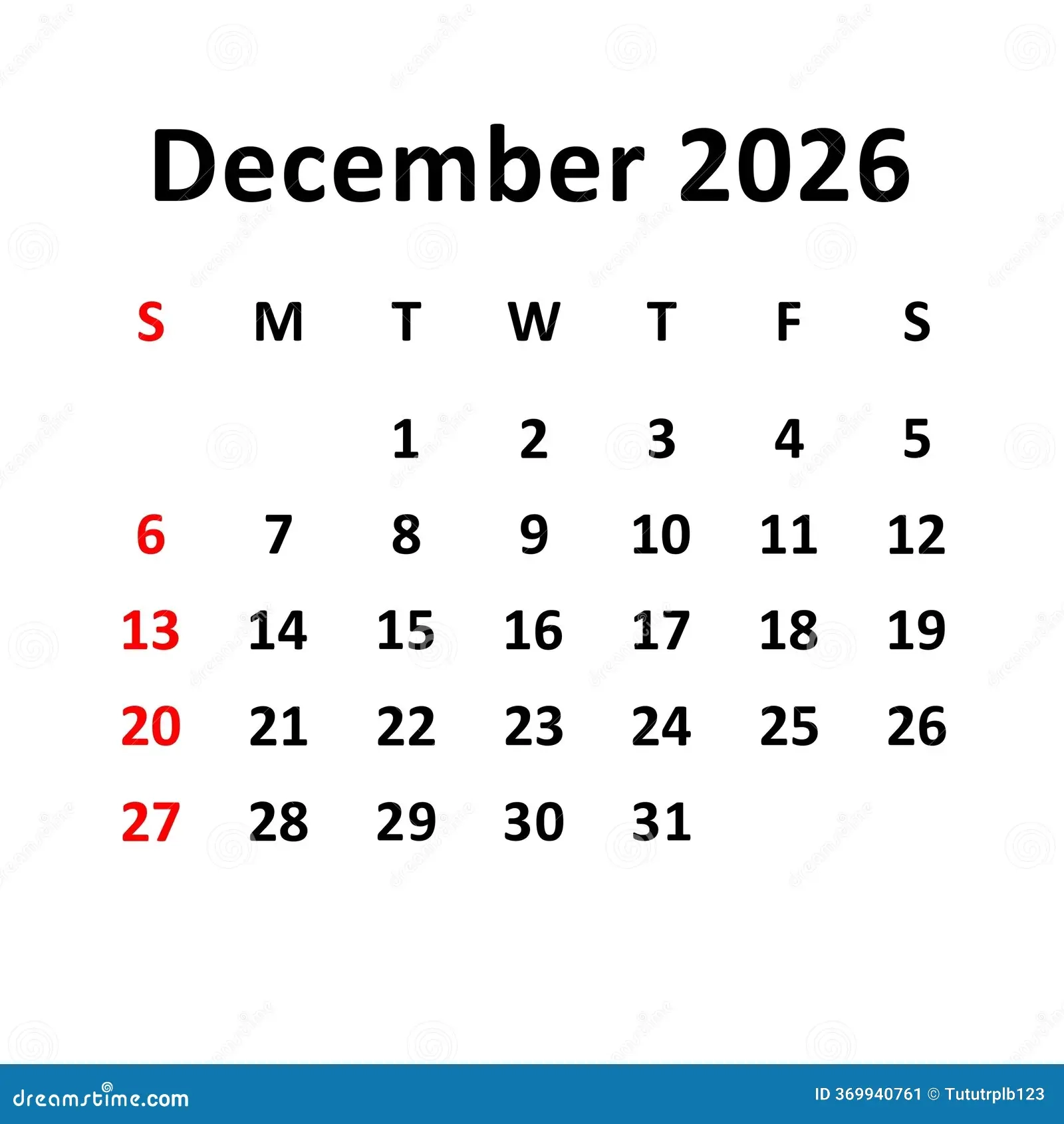 December 2026 Stock Illustration Illustration Of Cartoon 369940761