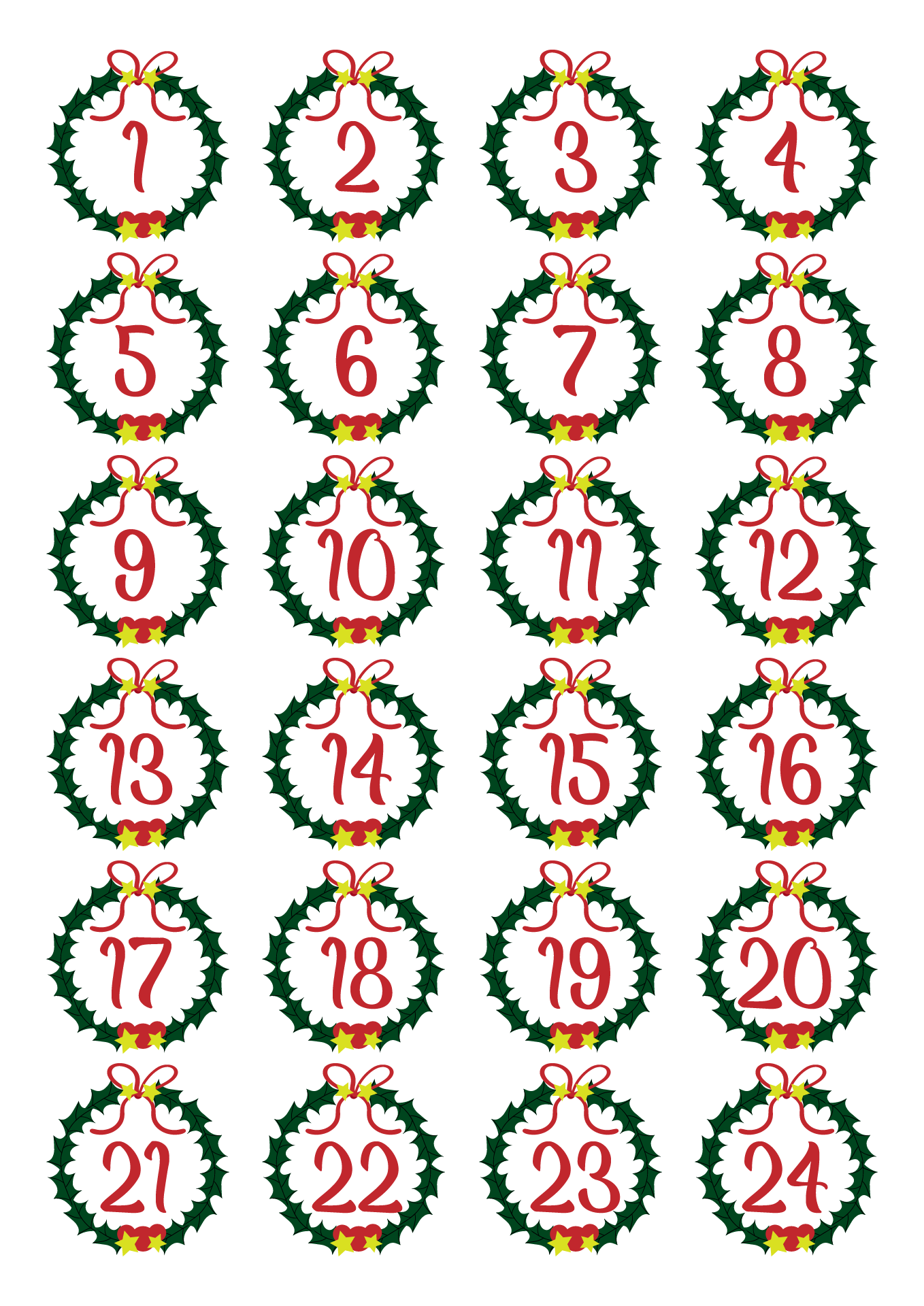 December Calendar Numbers 10 Free PDF Printables Printablee