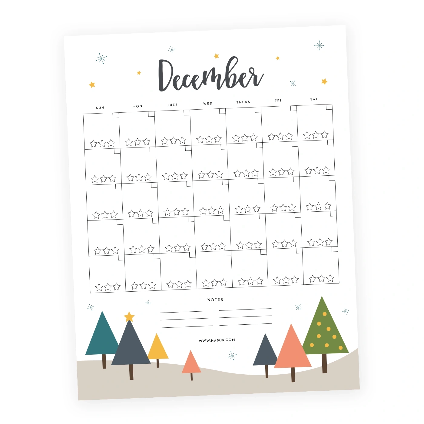 December Printable Menu And Calendar National Association Of 
