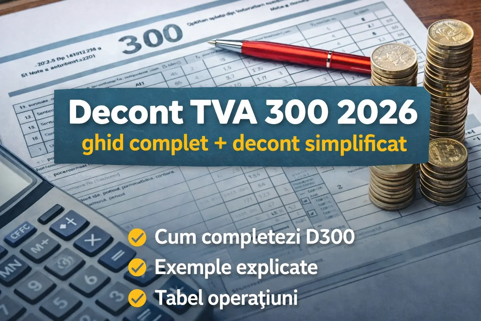 Decont TVA 300 2026 Completare D300 F r Erori