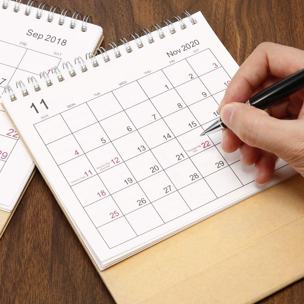 Desk Calendar 2019 2020 Monthly Desk Desk Top Flip Calendar Stand 