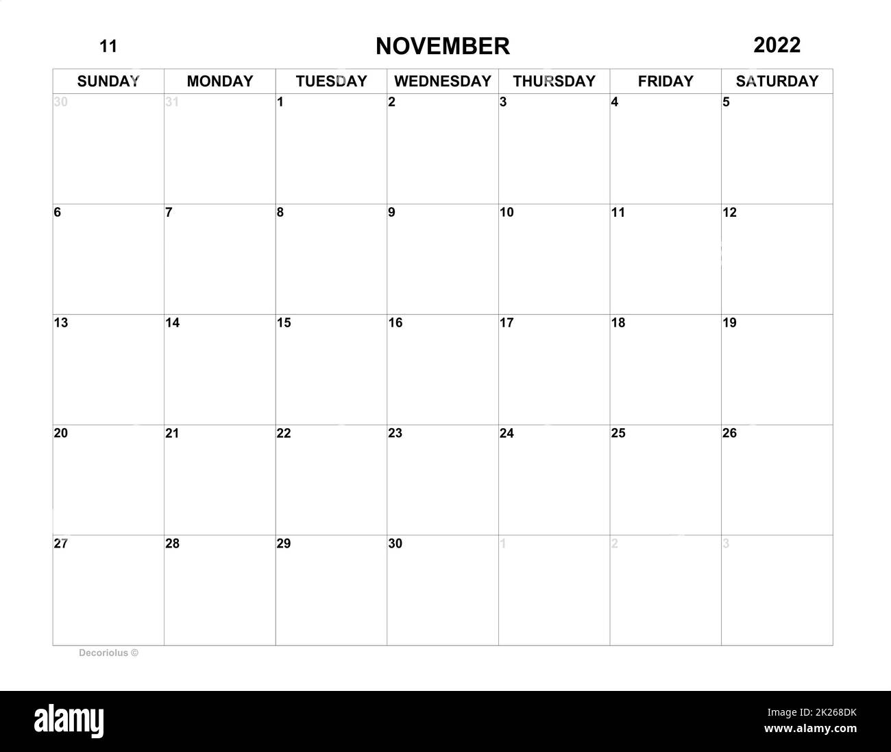 Desk Calendar November Black And White Stock Photos amp Images Alamy