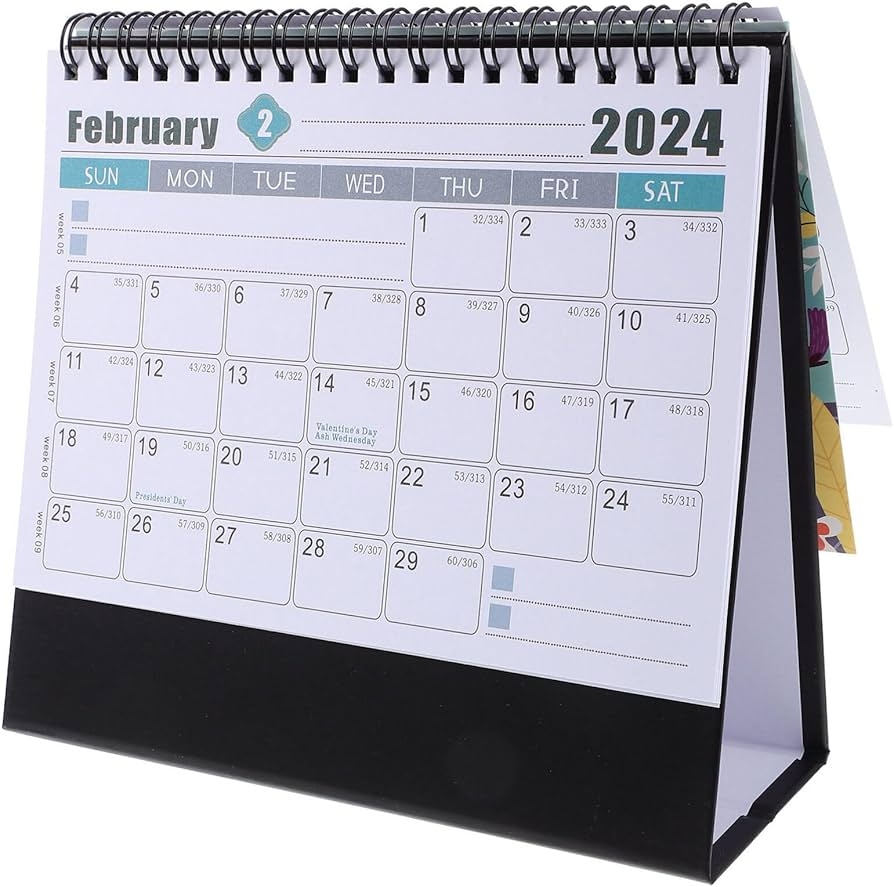 Didiseaon Desktop Calendar Small 2024 Monthly Calendar Stand 