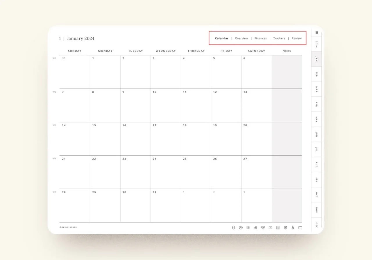 Digital Calendar Planner Templates In Aid Of Time Management 