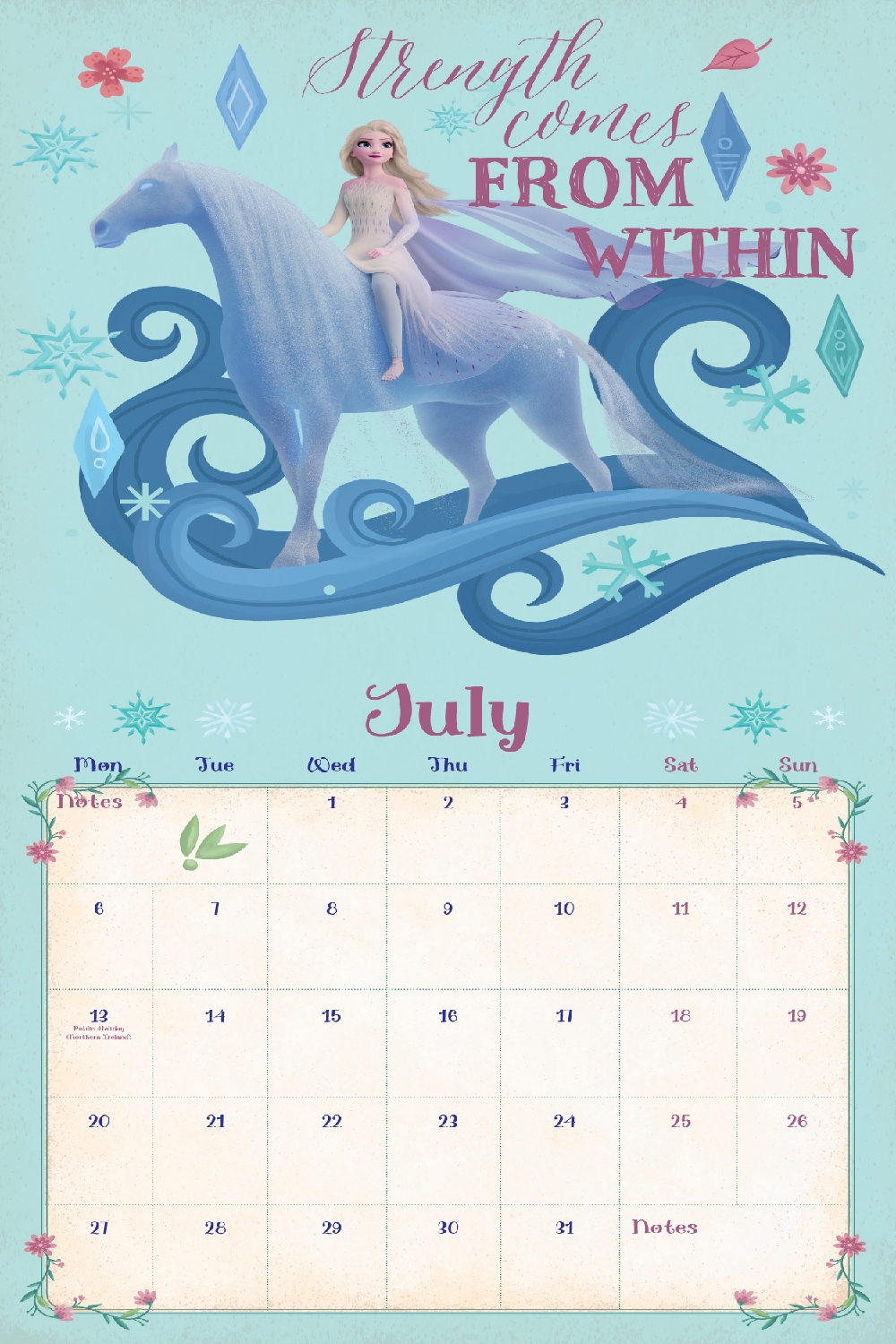 Disney Frozen Square Wall Calendar 2026 Grange Communications