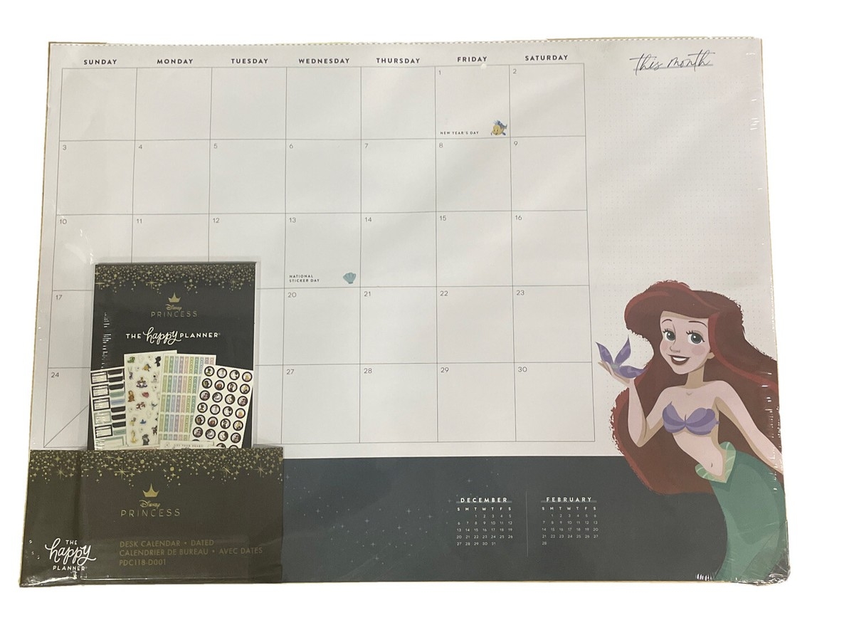 Disney Princess 2021 Desk Calendar The Happy Planner EBay