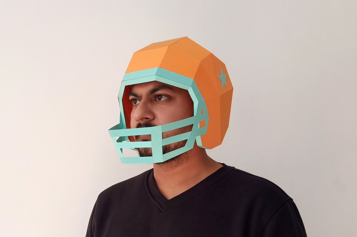 DIY Football Helmet 3d Papercraft