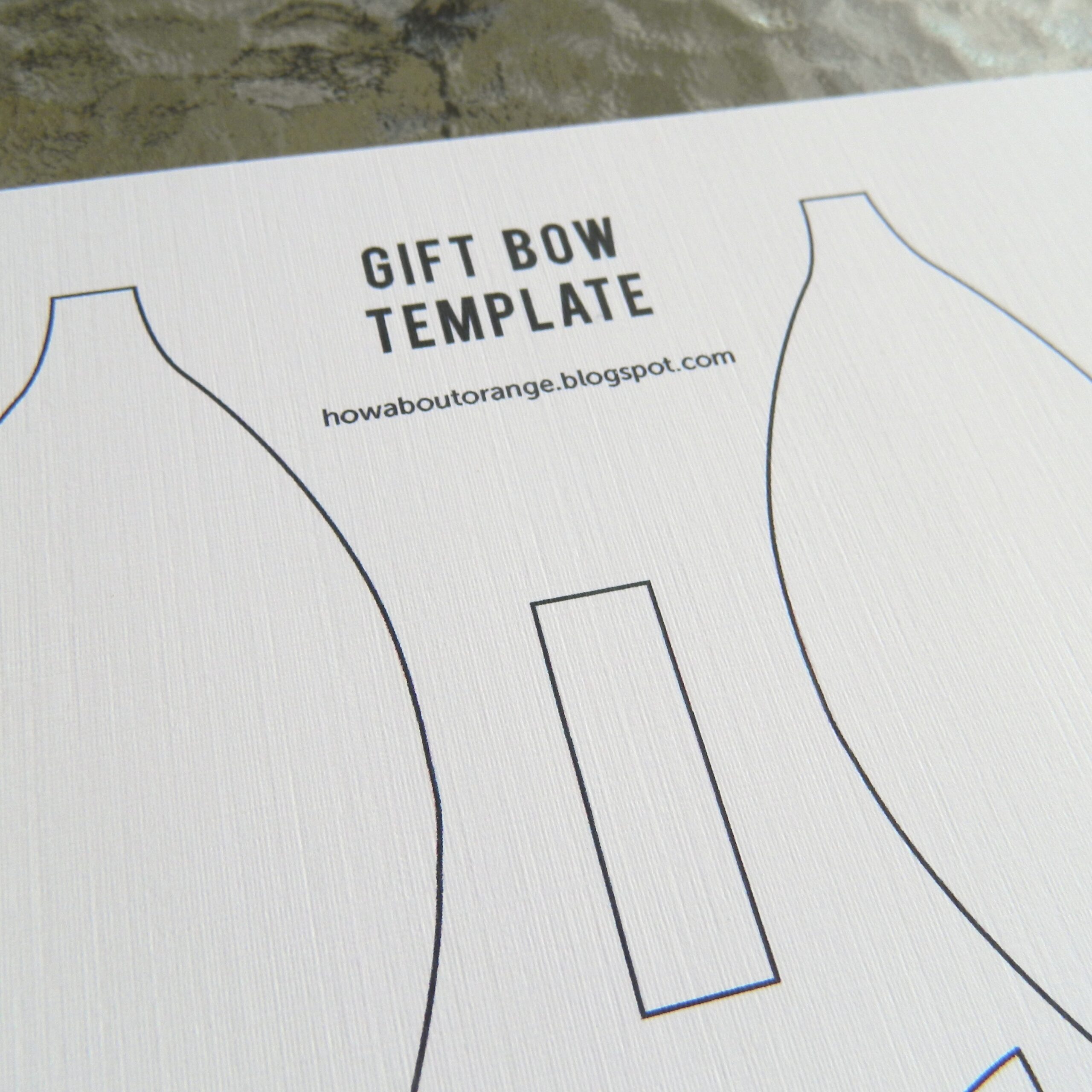 Printable Paper Bows