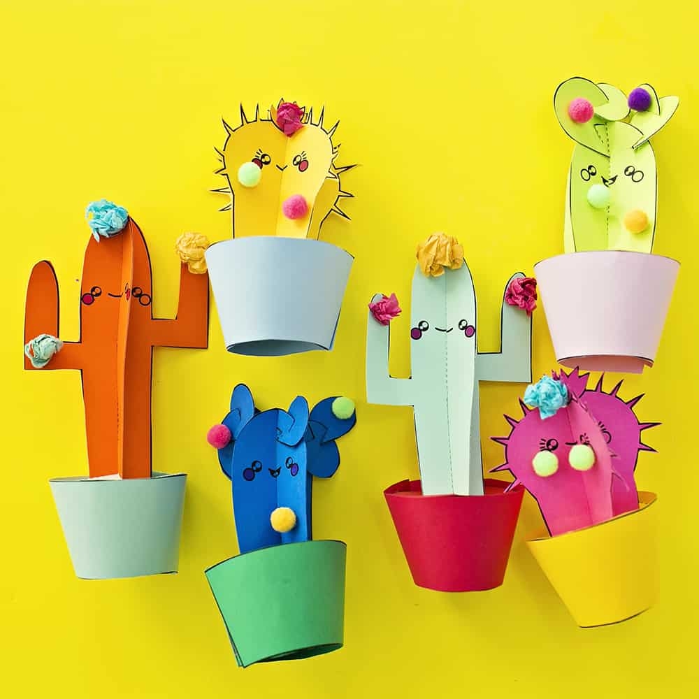 Printable Paper Cactus Template