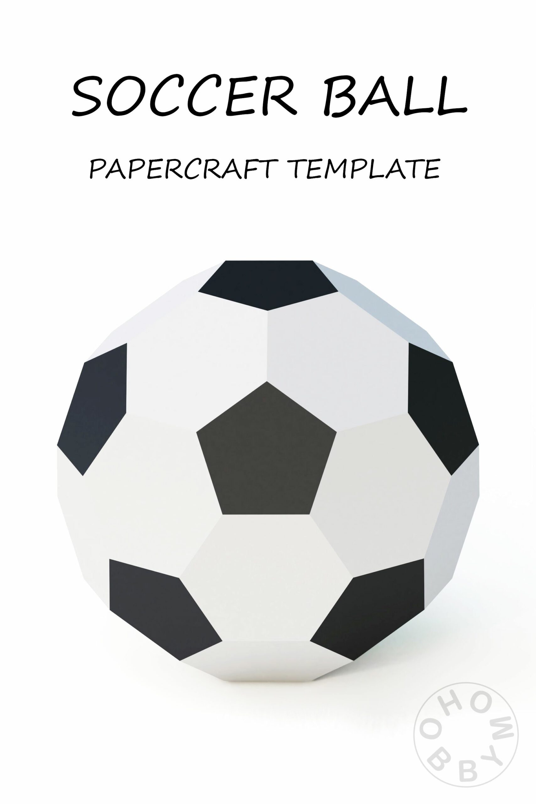 DIY Paper Soccer Ball 3D Papercraft Printable PDF