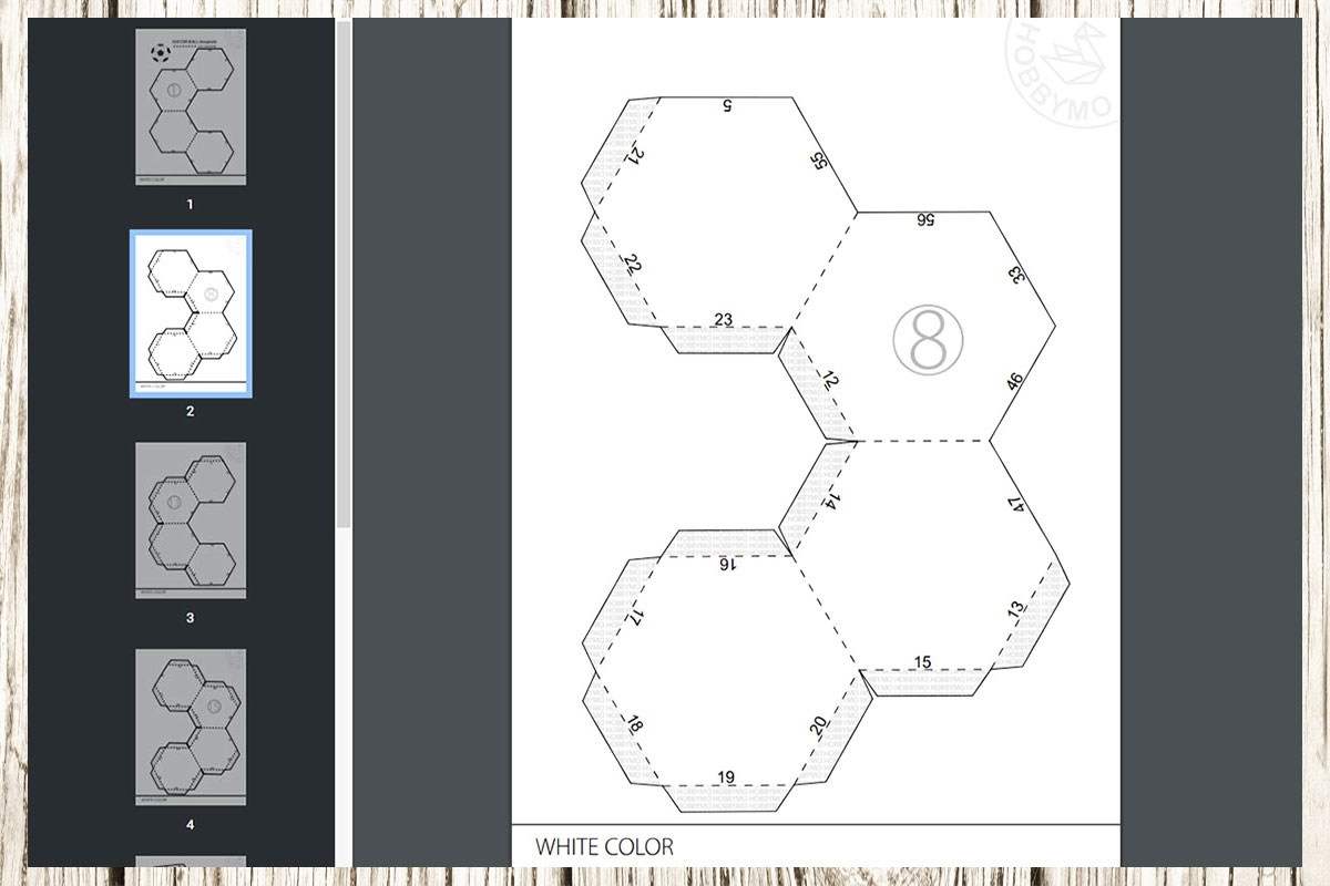 DIY Paper Soccer Ball 3D Papercraft Template PDF 