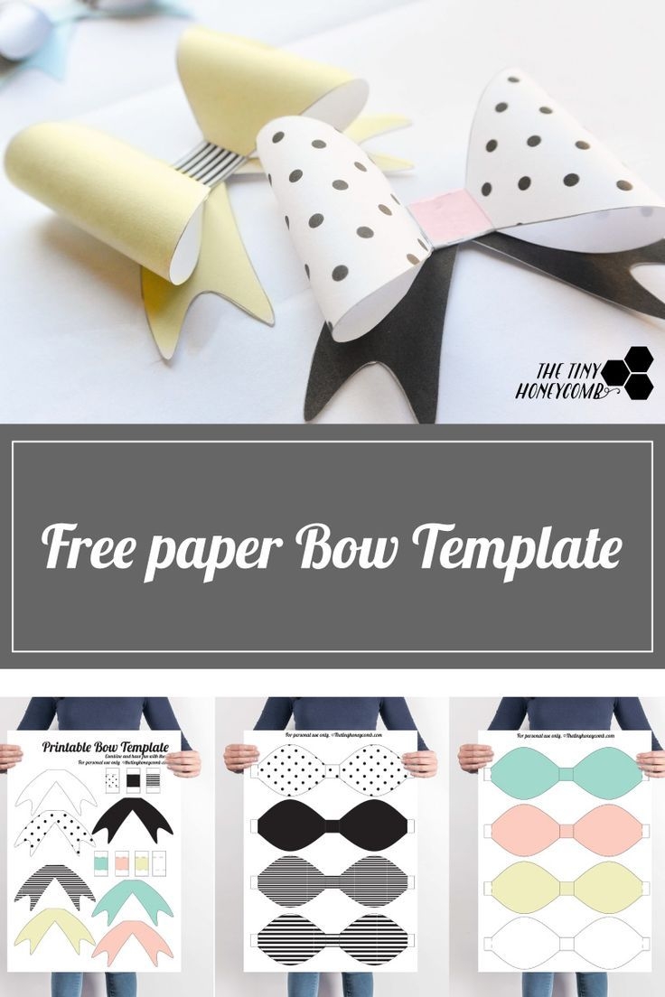 DIY Printable Paper Bow With Template