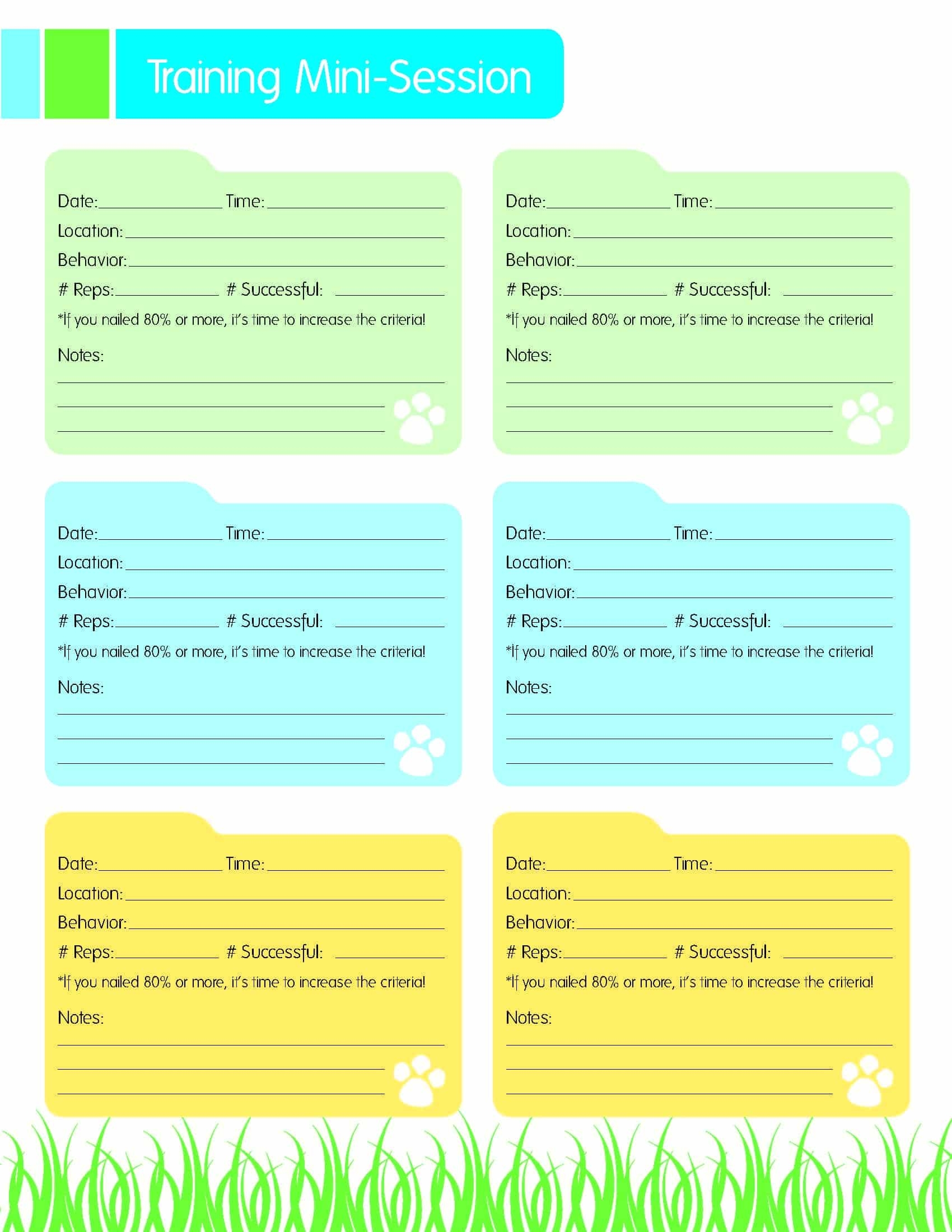 Dog Training Resource Free Mini Session Training Printable Oh 