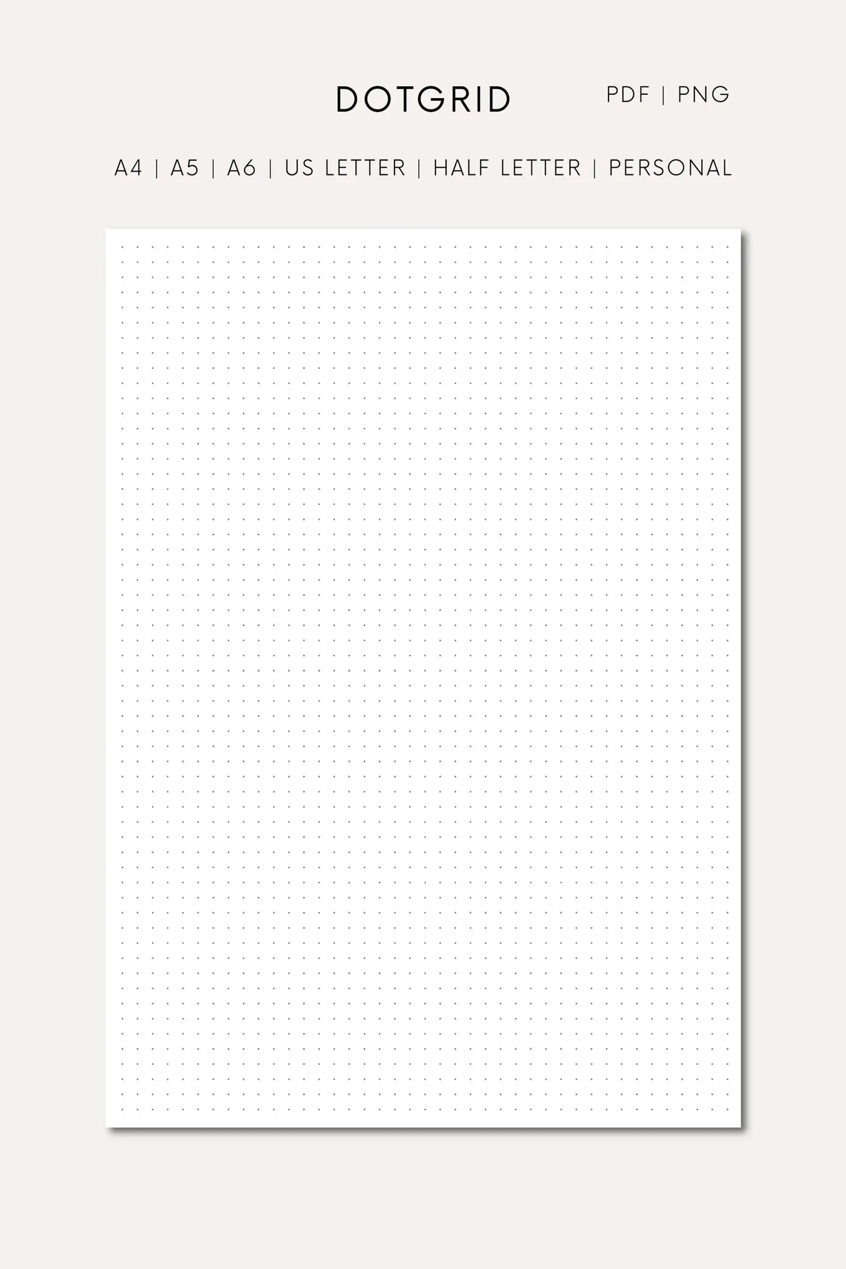 Dot Grid Printable A4 PNG Dotted Page Printables PDF Printable 