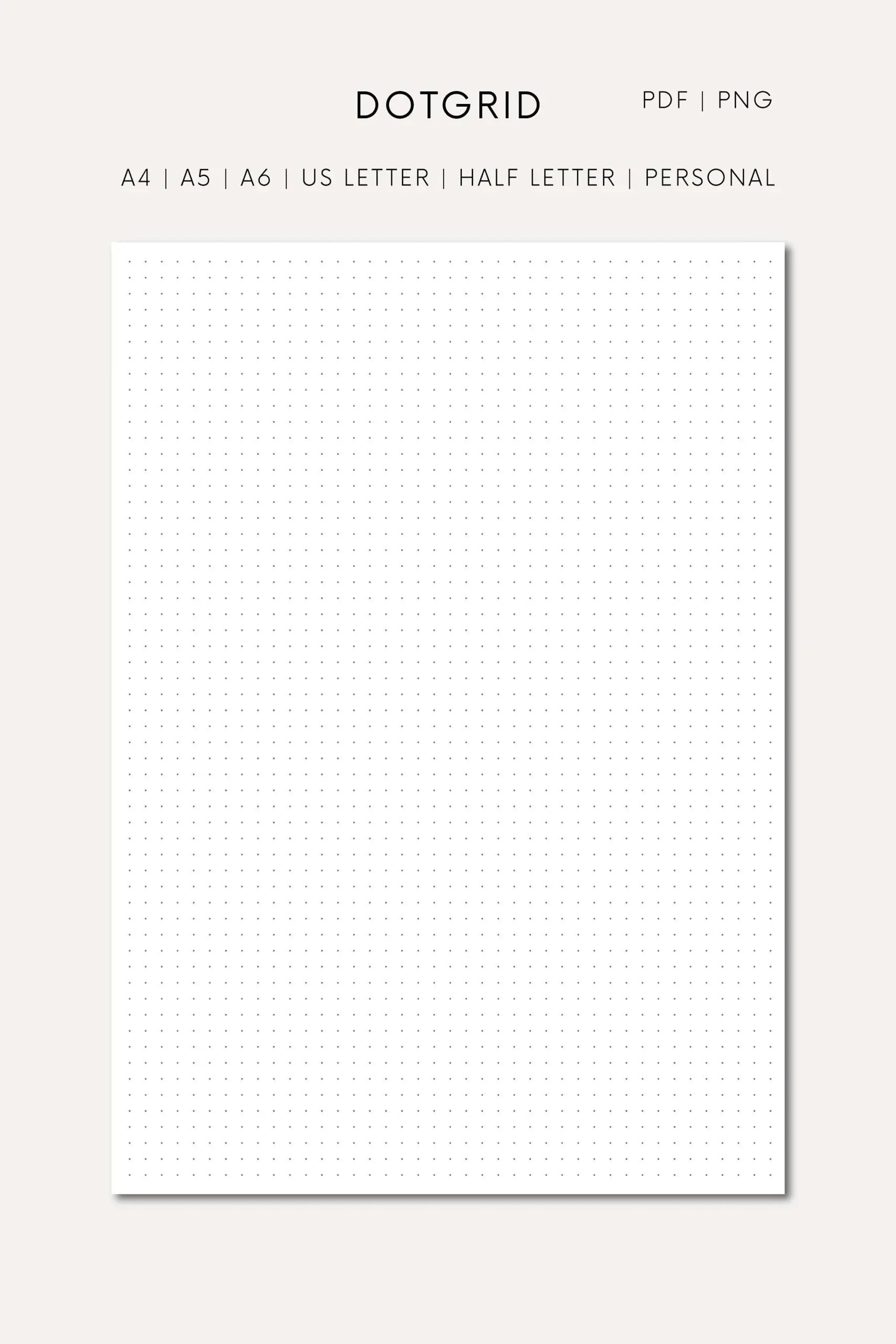 Dot Grid Printable A4 PNG Dotted Page Printables PDF Printable 