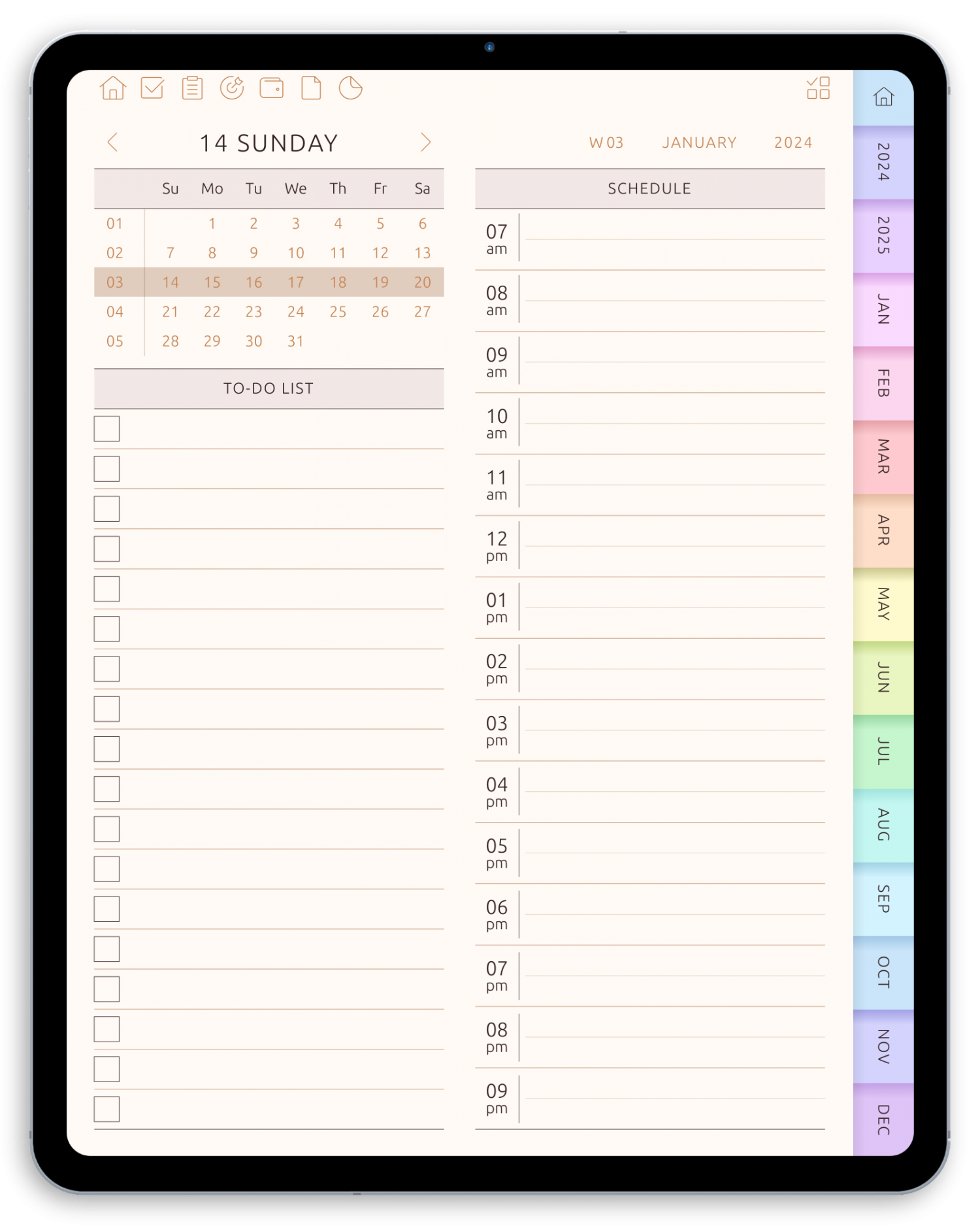 Download Daily Digital Planner PDF For GoodNotes IPad Android