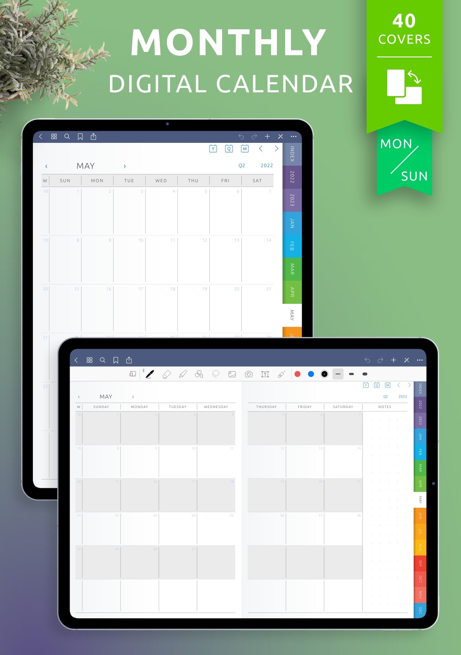 Download Digital Monthly Calendar For IOS Android Tablets