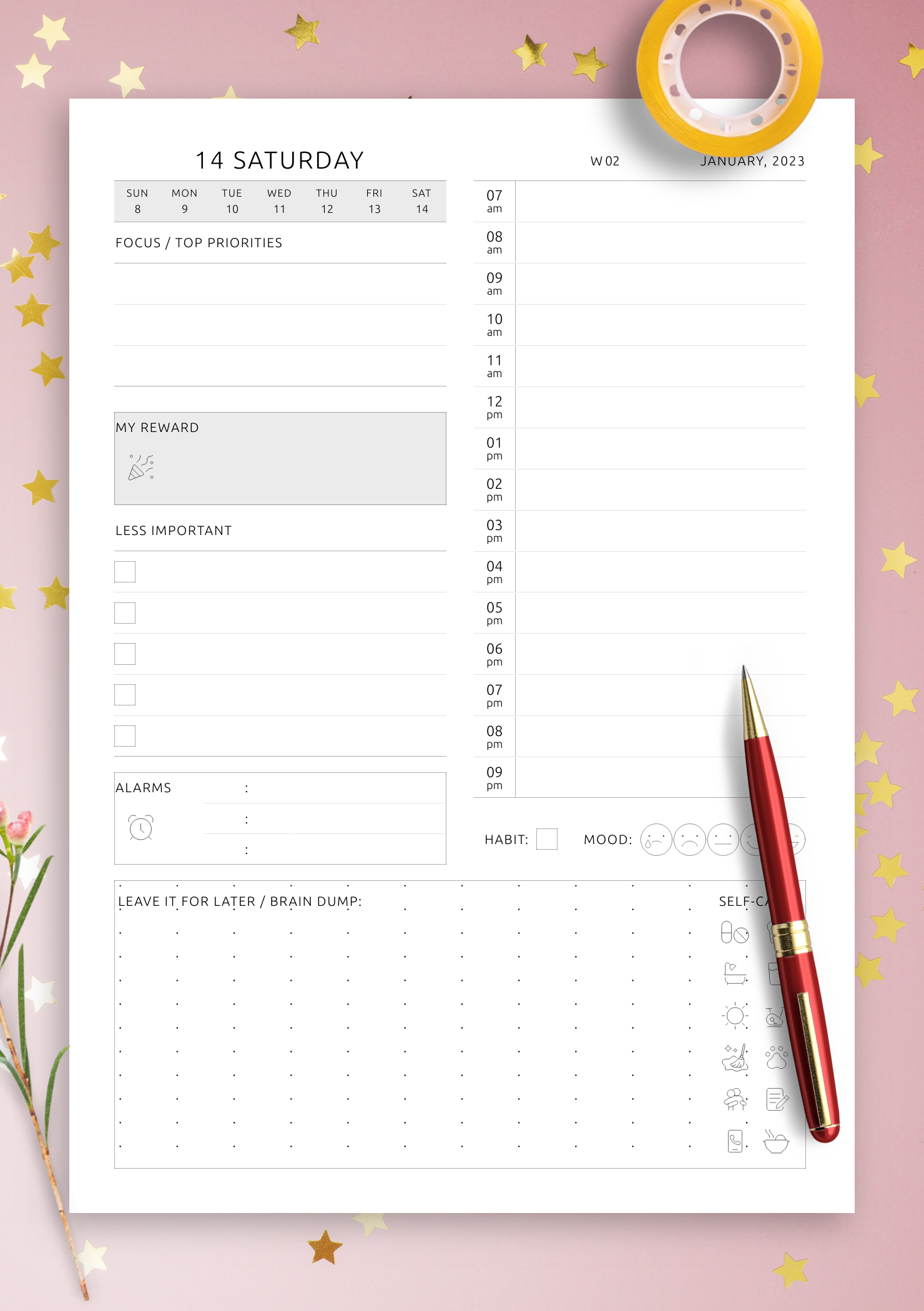 Adhd Calendar Planner