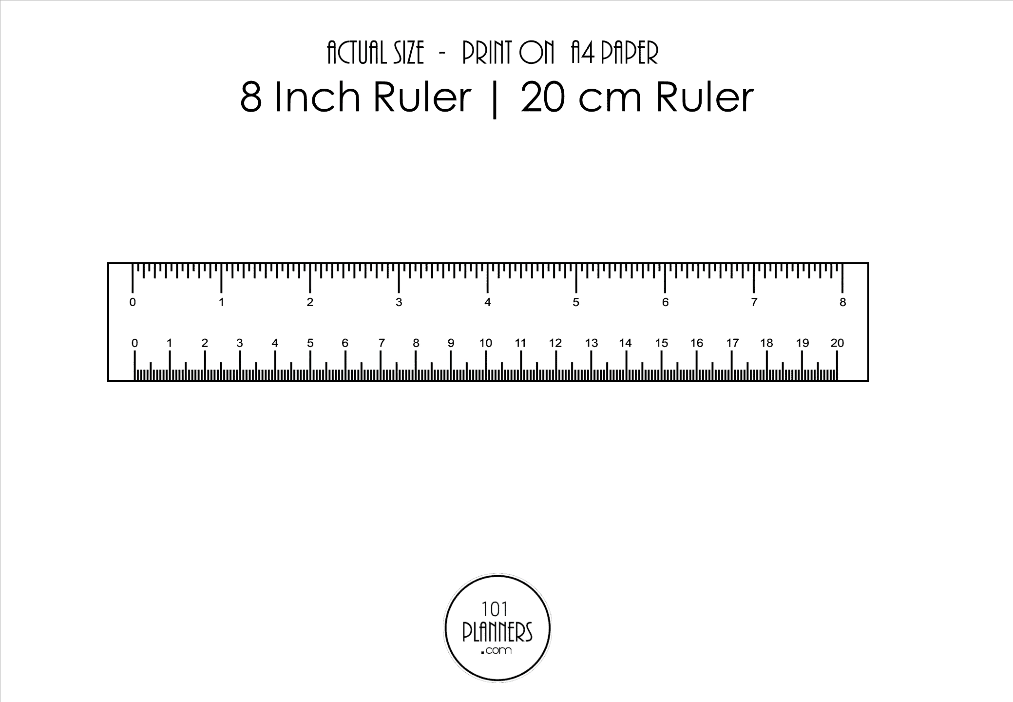 Paper Ruler Inches Printable