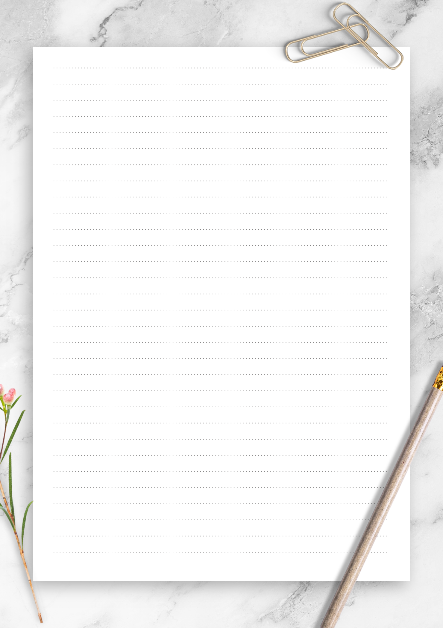 Printable Decorative Lined Paper