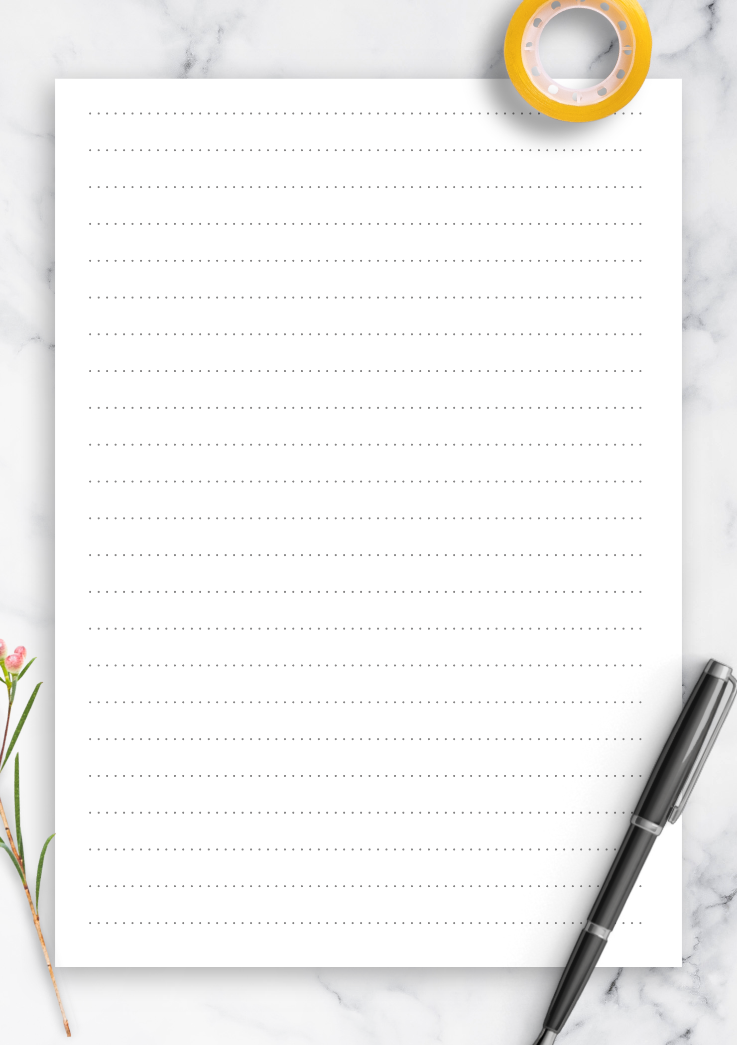Download Printable Dotted Lined Paper Printables 8 7 Mm Line 