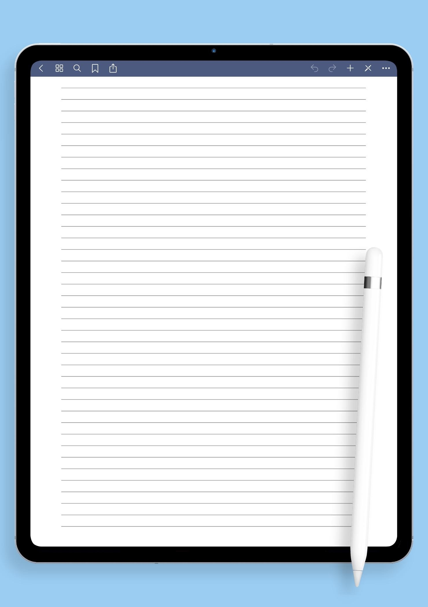 Printable Lined Paper A4 Landscape