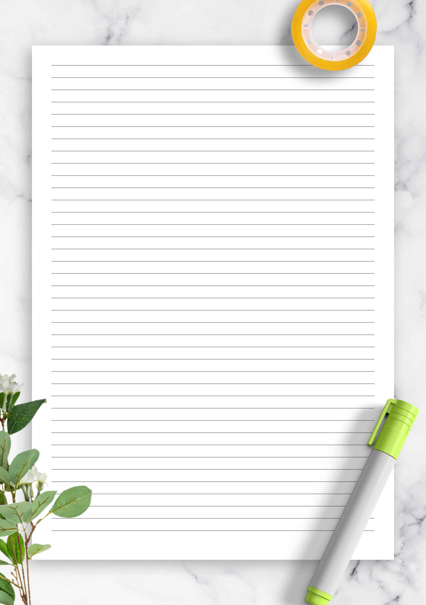 Paper Line Template