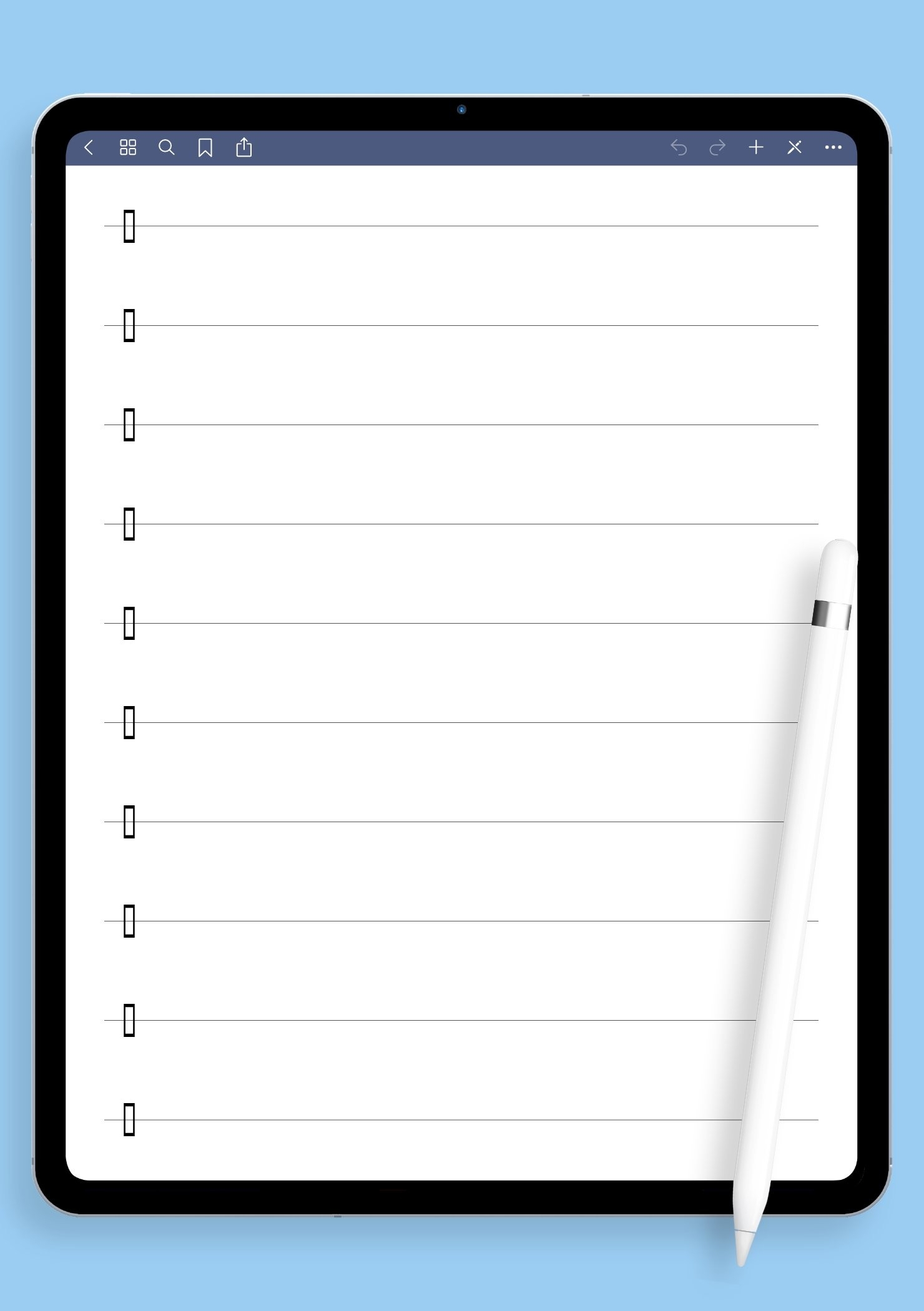 Single Line Percussion Staff Paper