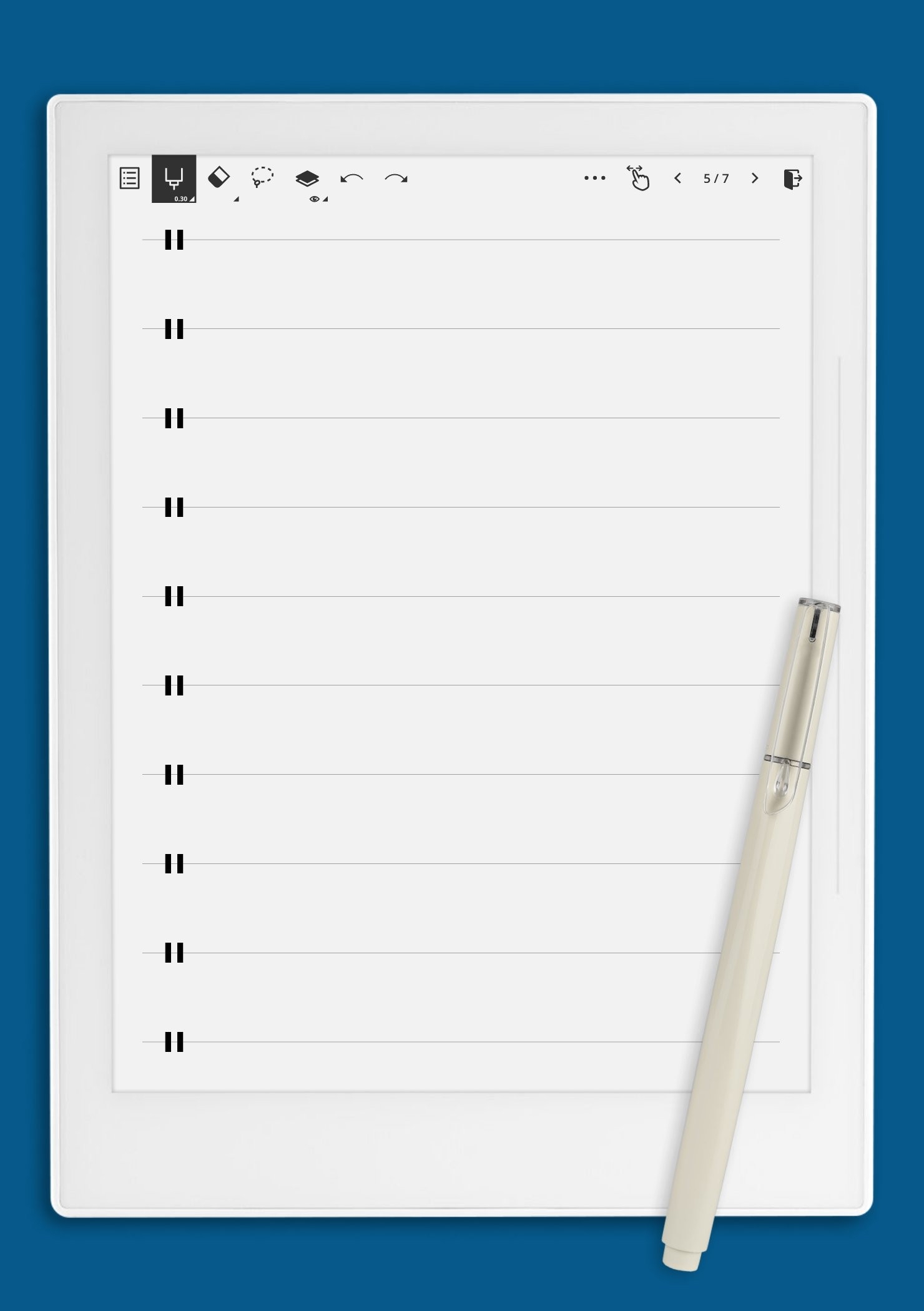 Download Single Line Percussion Staff Alternative Clef Style 