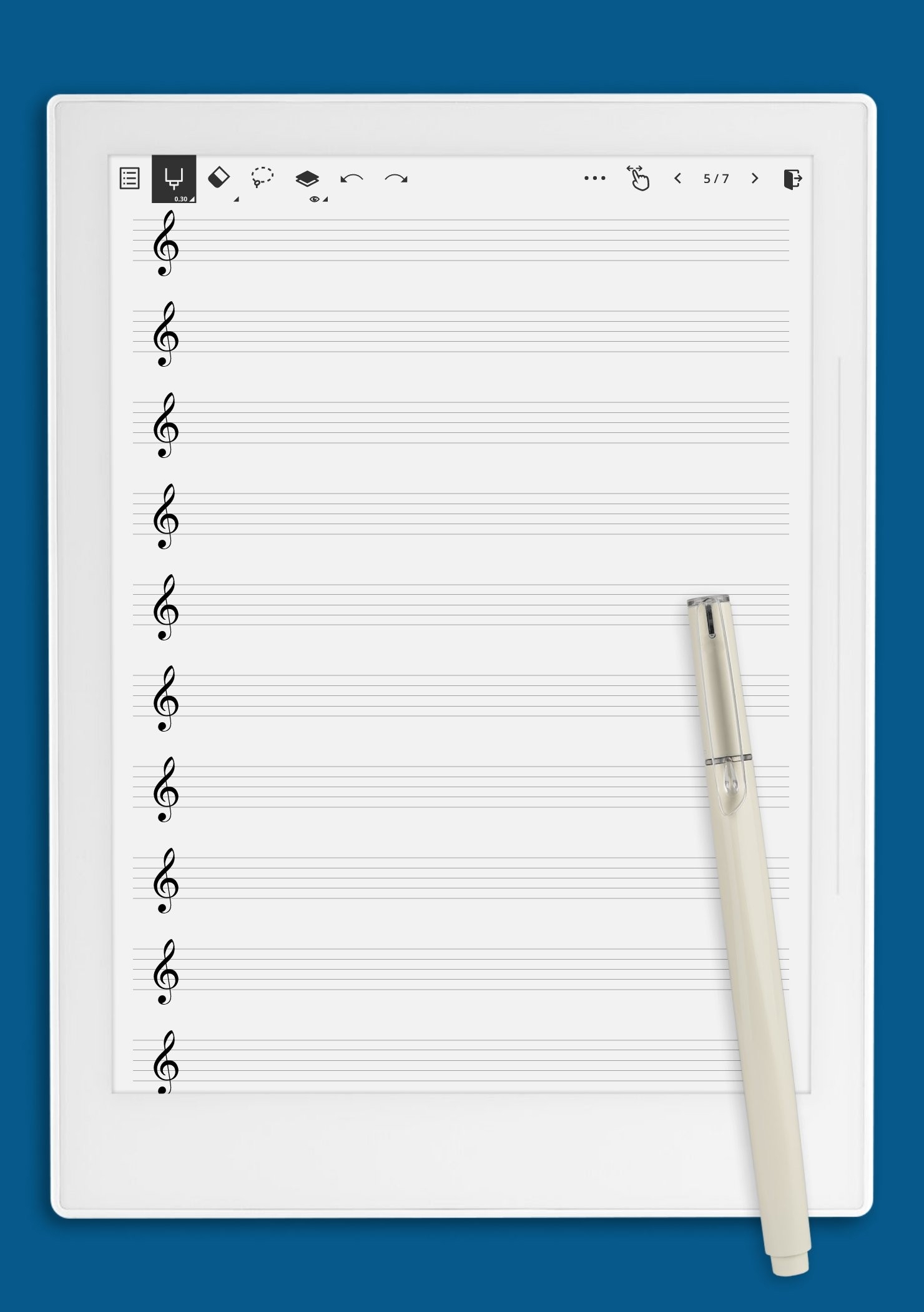 Pdf Printable Blank Staff Paper