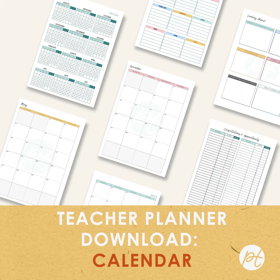 Downloadable Teacher PLanner