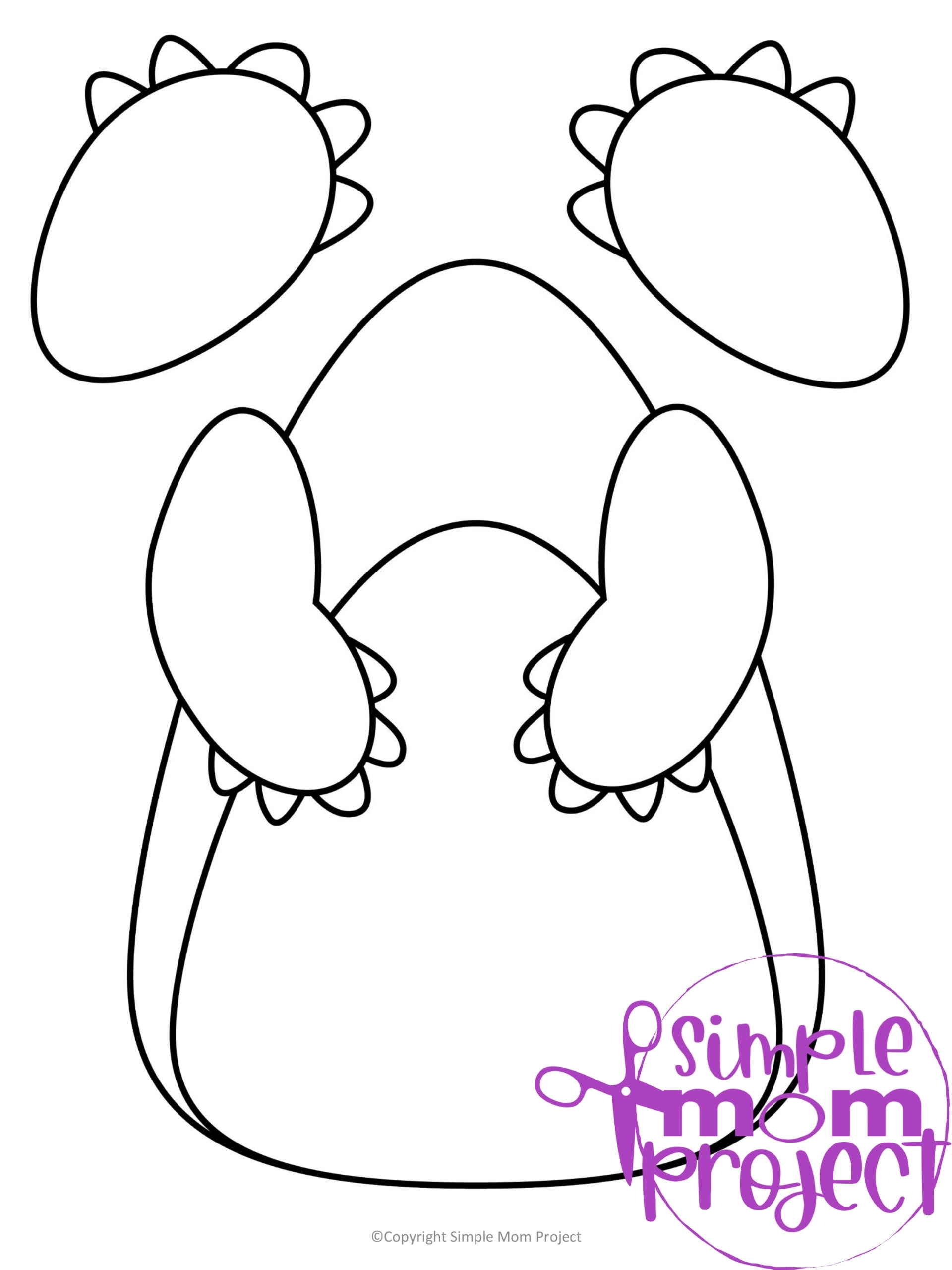 Printable Dragon Paper Bag Puppet Template