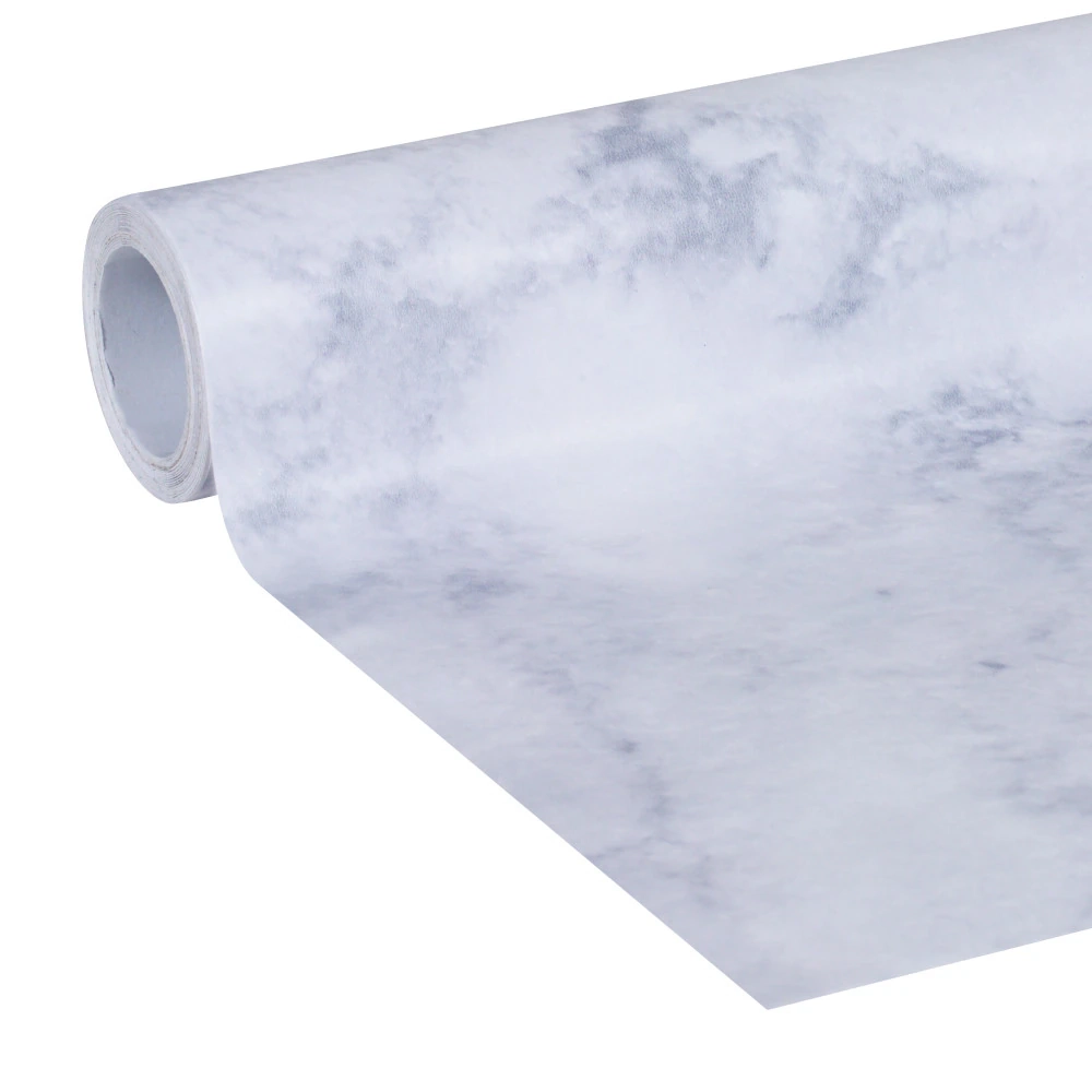 Duck EasyLiner Removable Adhesive 20 in X 15 ft White Marble Shelf 
